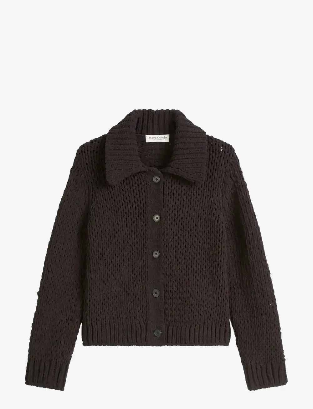 Marc O'Polo - CARDIGANS LONG SLEEVE - cardigans - dark coffee - 1