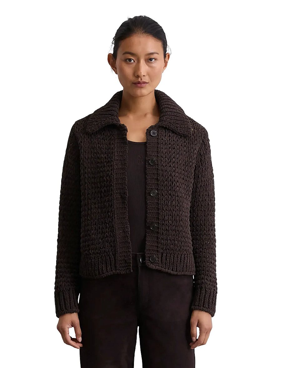 Marc O'Polo - CARDIGANS LONG SLEEVE - strickjacken - dark coffee - 0