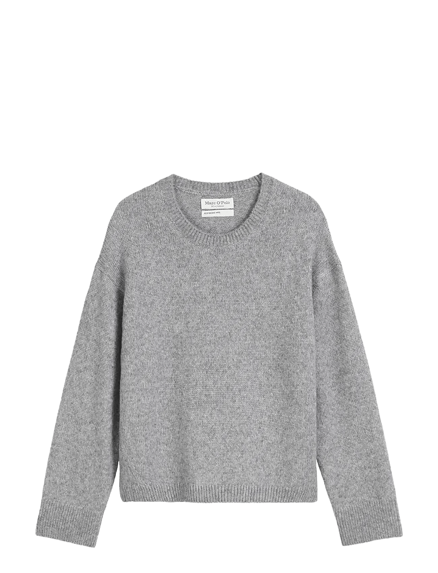 Marc O'Polo - PULLOVER LONG SLEEVE - stickade tröjor - grey granite melange - 1
