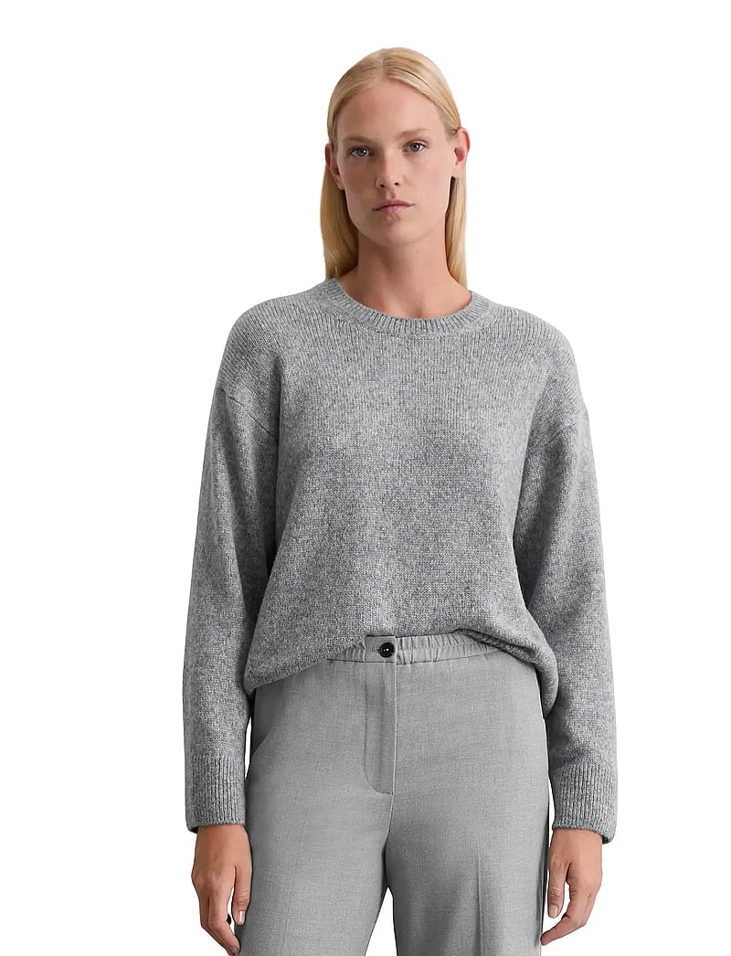 Marc O'Polo - PULLOVER LONG SLEEVE - striktrøjer - grey granite melange - 0
