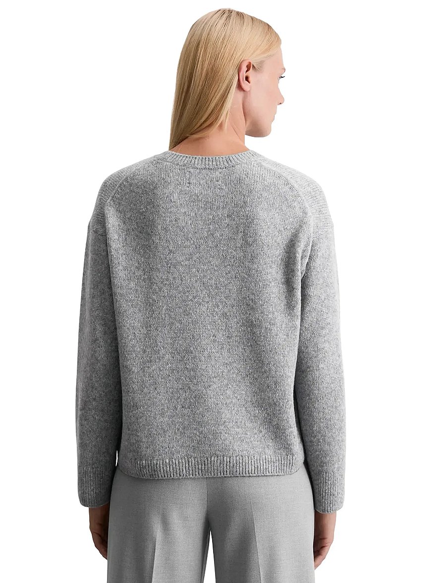 Marc O'Polo - PULLOVER LONG SLEEVE - stickade tröjor - grey granite melange - 2