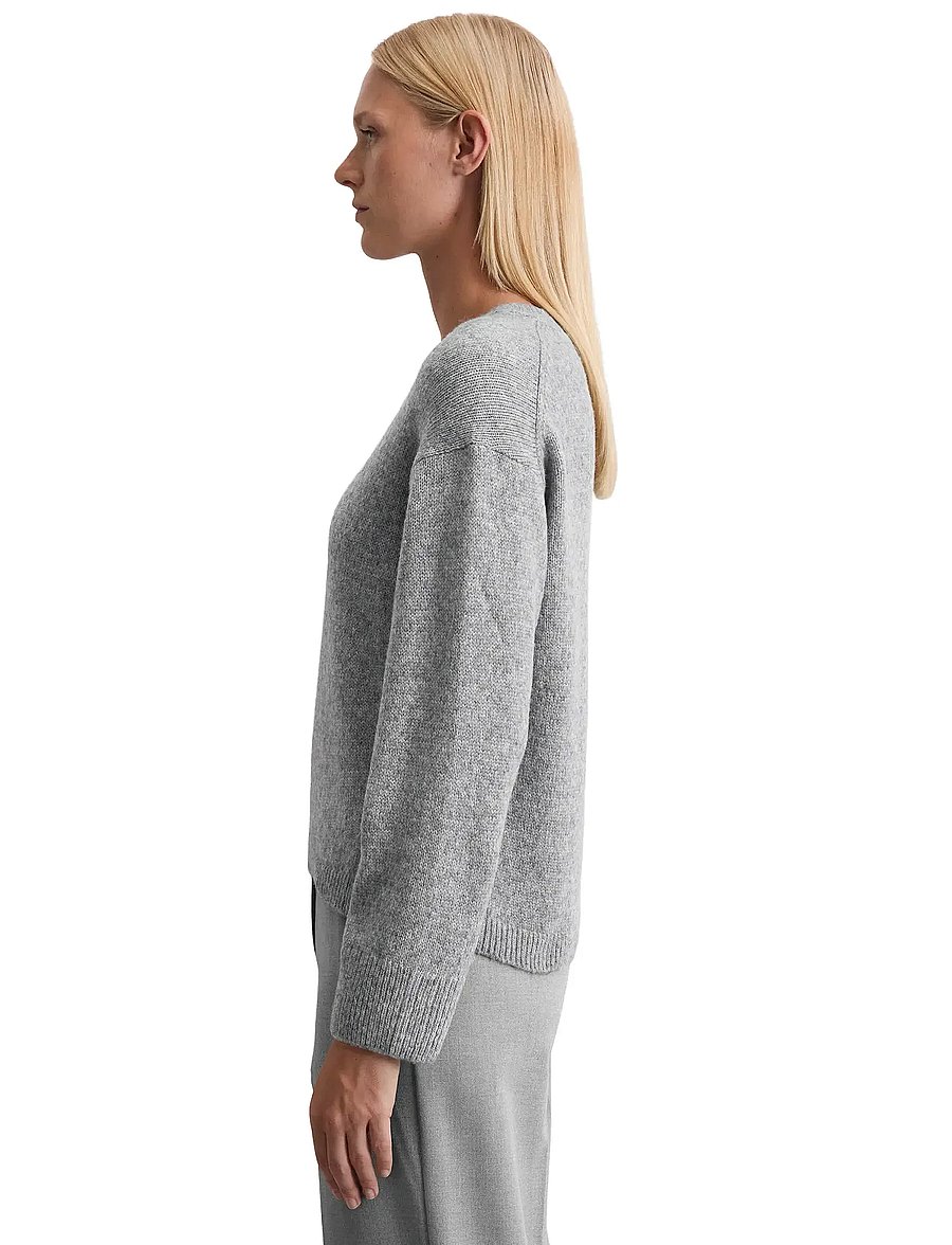 Marc O'Polo - PULLOVER LONG SLEEVE - stickade tröjor - grey granite melange - 4