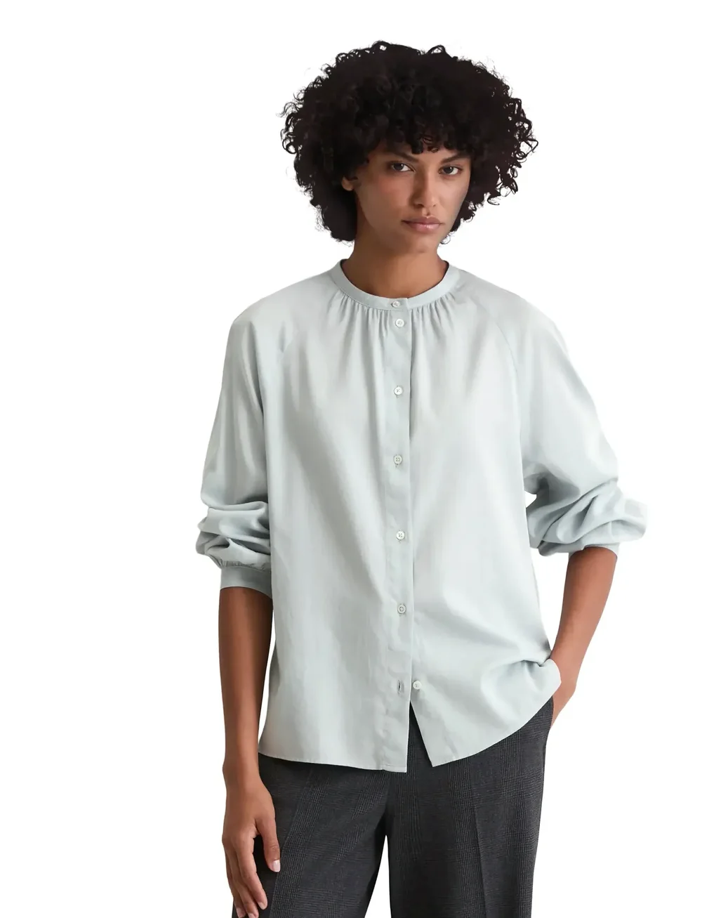 Marc O'Polo - SHIRTS/BLOUSES LONG SLEEVE - langärmlige hemden - silvery blue - 0