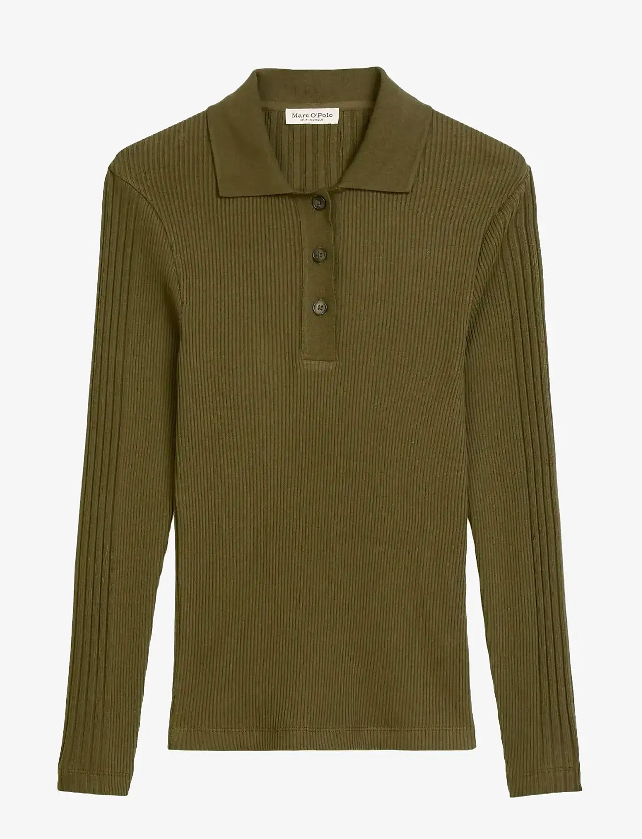 Marc O'Polo - POLOS LONG SLEEVE - striktrøjer - mossy olive - 1
