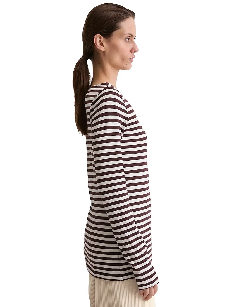 Marc O'Polo - T-SHIRTS LONG SLEEVE - langärmlige tops - multi/ black cherry - 4