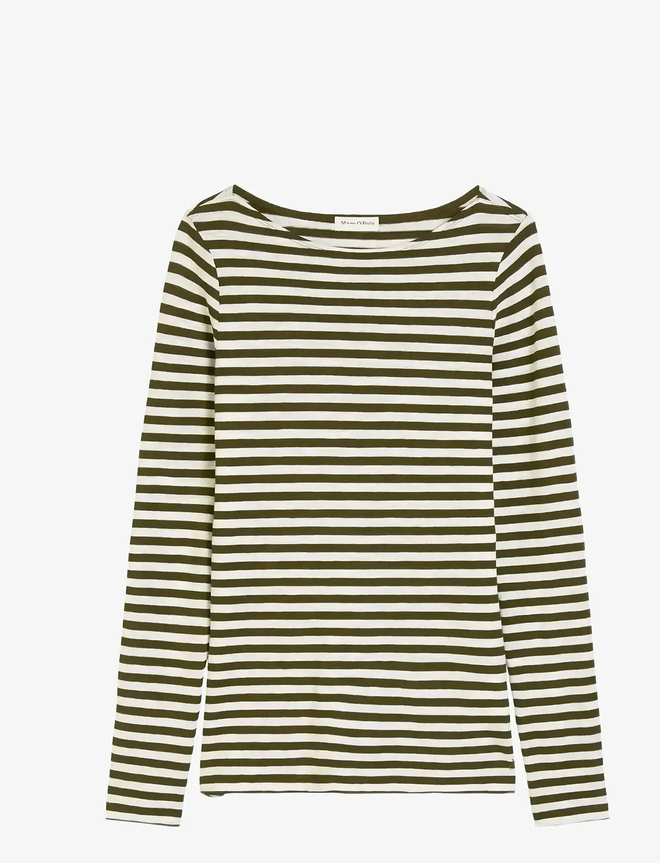 Marc O'Polo - T-SHIRTS LONG SLEEVE - långärmade toppar - multi/ mossy olive - 1