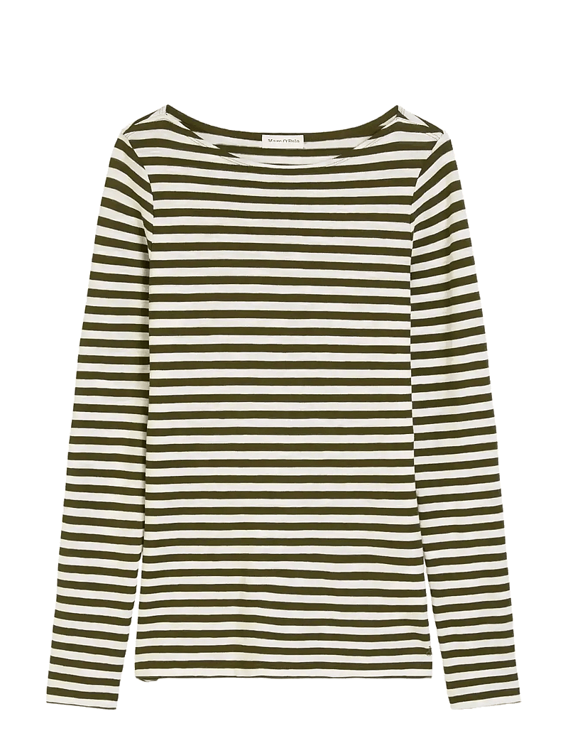 Marc O'Polo - T-SHIRTS LONG SLEEVE - långärmade toppar - multi/ mossy olive - 1