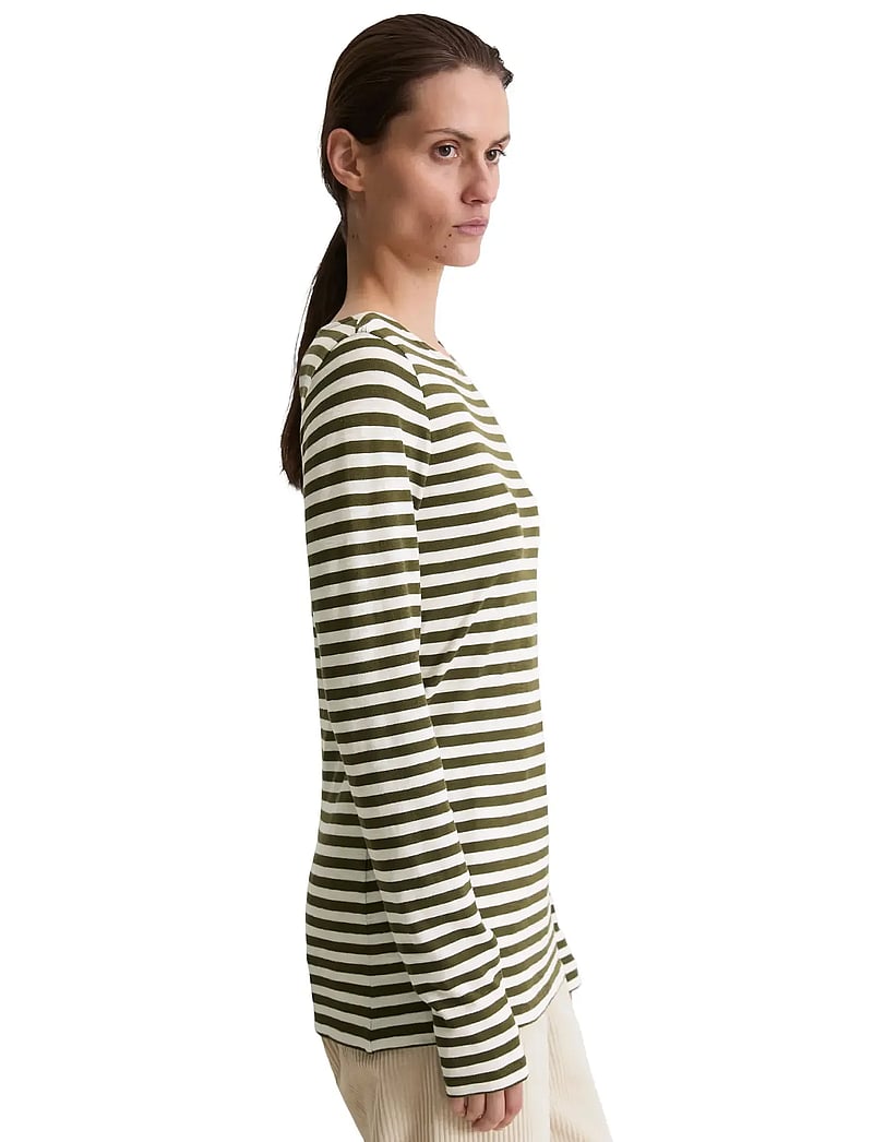 Marc O'Polo - T-SHIRTS LONG SLEEVE - långärmade toppar - multi/ mossy olive - 4