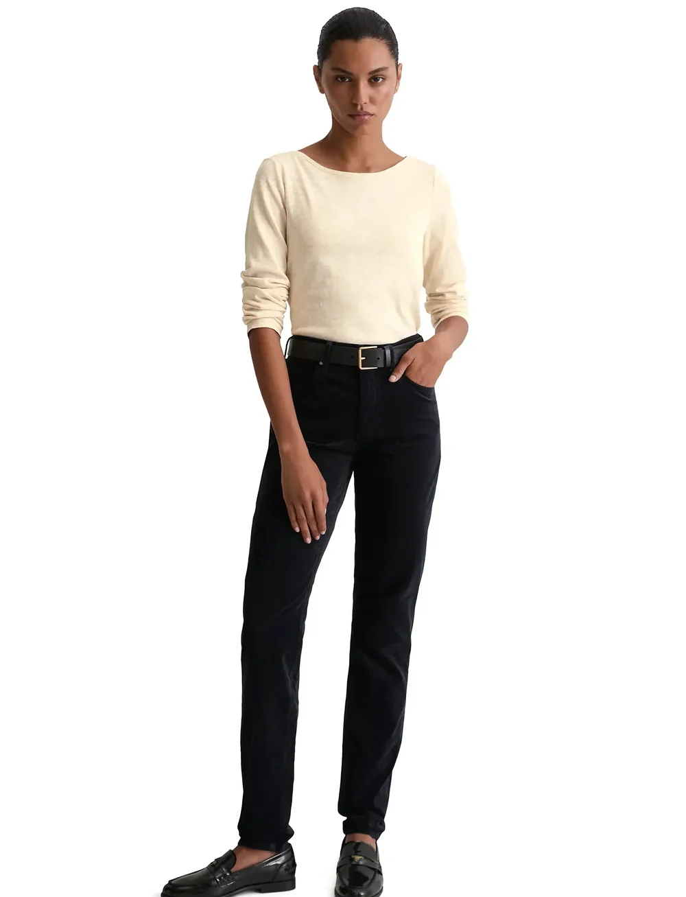 Marc O'Polo - T-SHIRTS LONG SLEEVE - langærmede toppe - chalky sand - 5