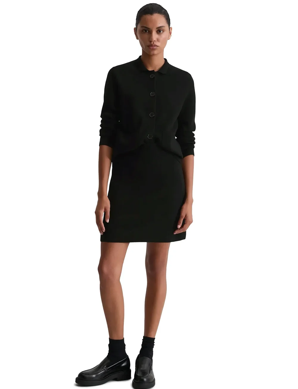 Marc O'Polo - HEAVY KNIT SKIRTS - korta kjolar - black - 5