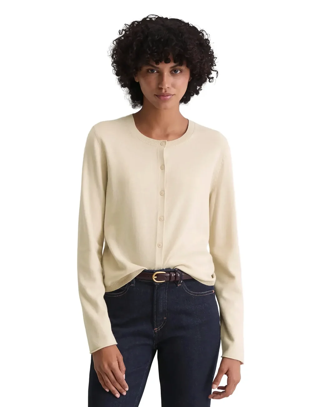 Marc O'Polo - CARDIGANS LONG SLEEVE - swetry rozpinane - natural stone - 0