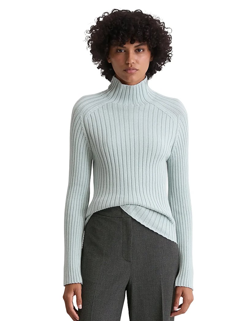 Marc O'Polo - PULLOVER LONG SLEEVE - striktrøjer - silvery blue - 0