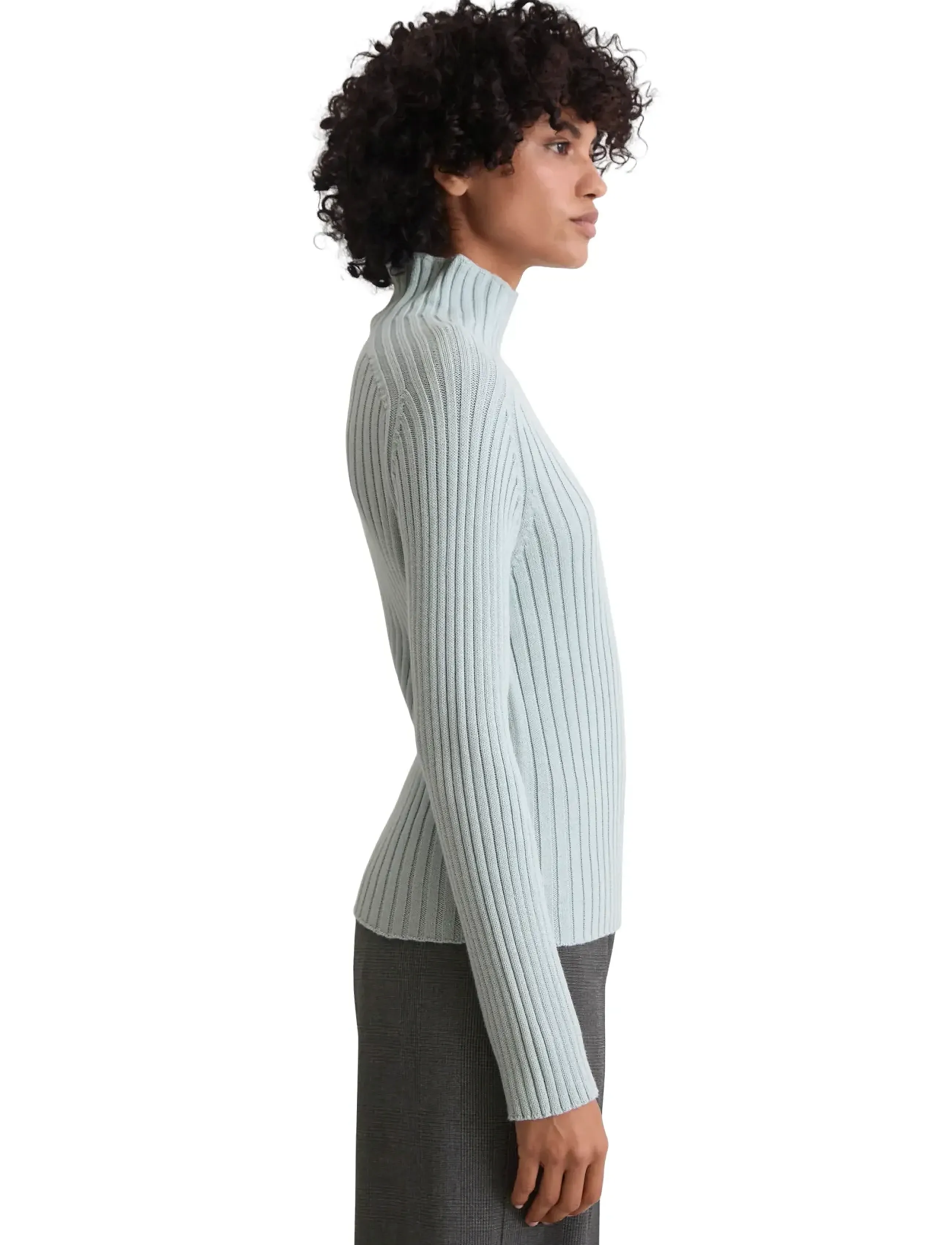 Marc O'Polo - PULLOVER LONG SLEEVE - rullekraver - silvery blue - 4