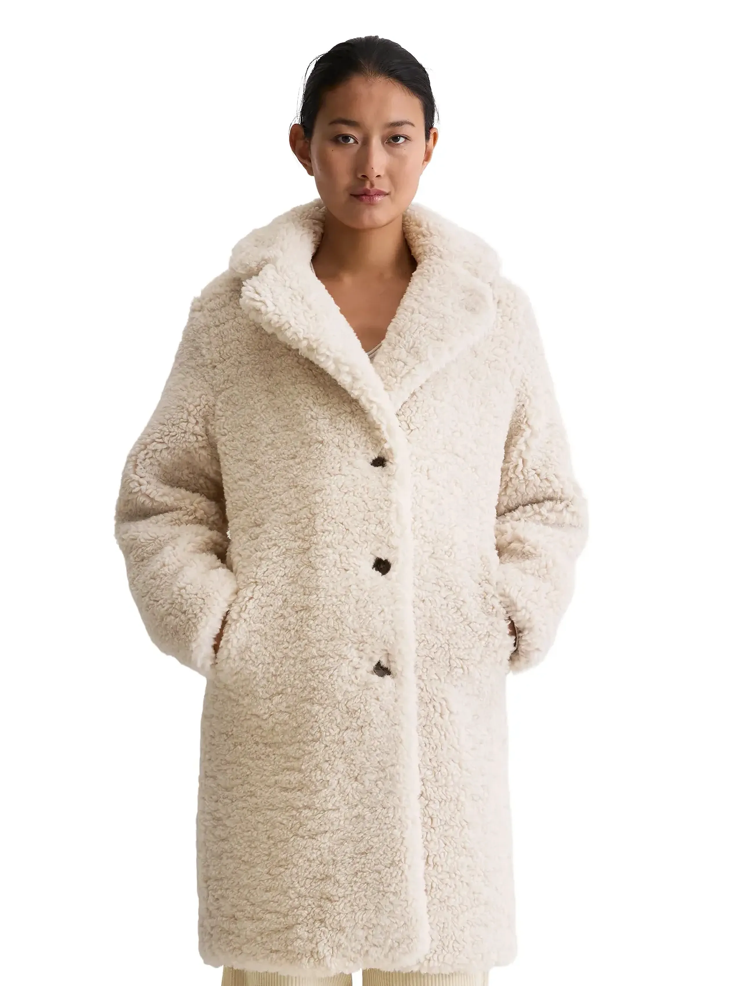 Marc O'Polo Woven Coats, 44, Creme - Winter Frauen