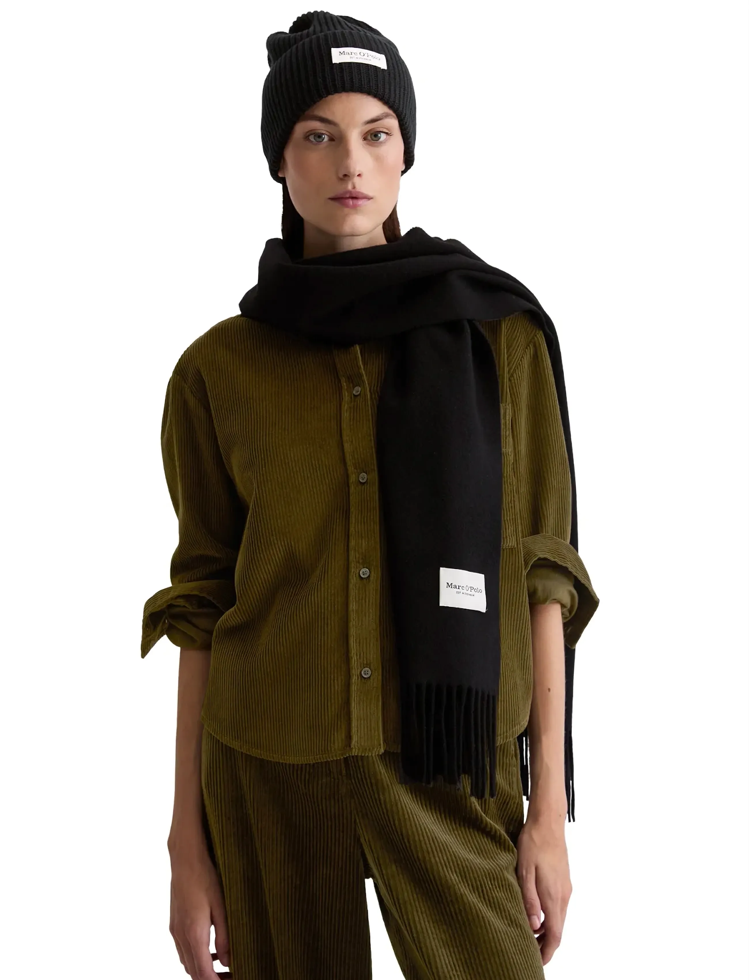Marc O'Polo Scarves, One Size, Black, Tørklæder > Vintertørklæder, Dame