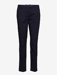 Marc O'Polo - WOVEN PANTS - straight leg trousers - thunder blue - 0
