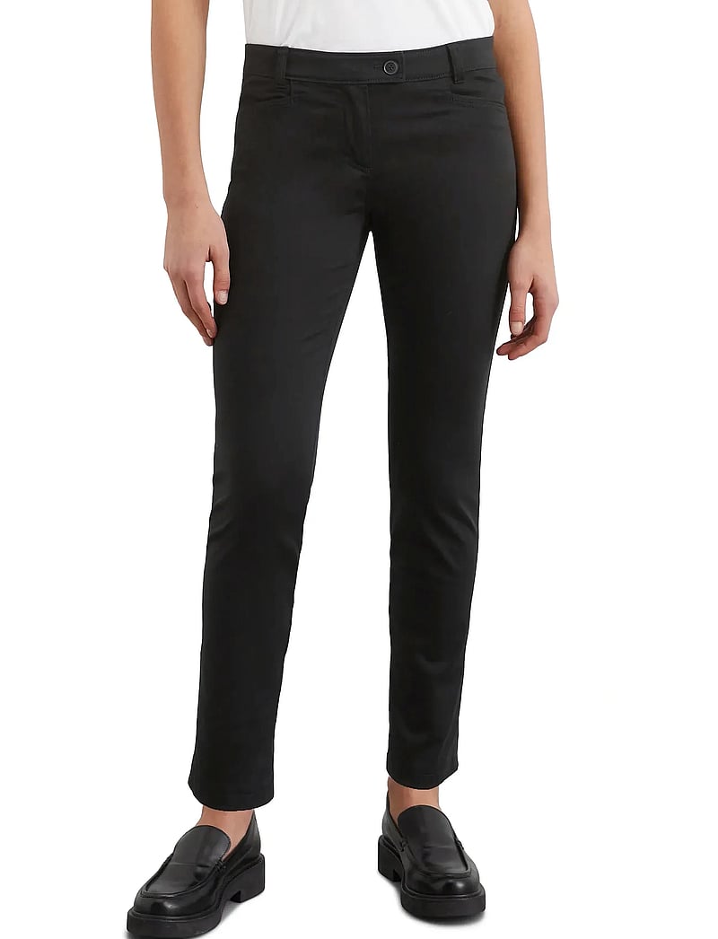 Marc O'Polo - WOVEN PANTS - slim fit-byxor - black - 0