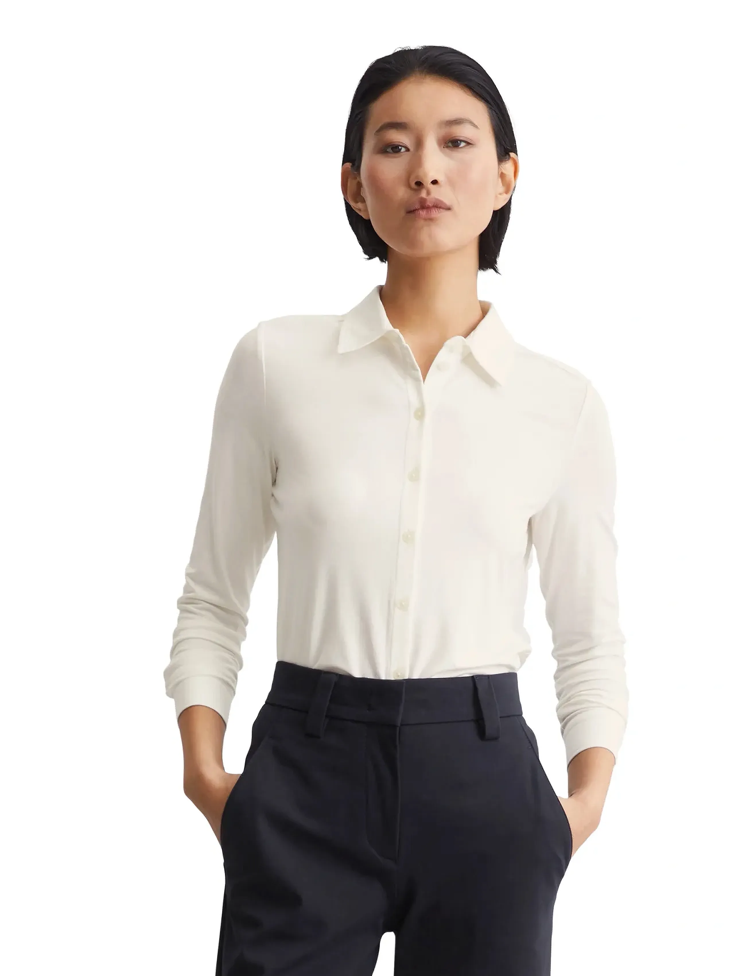 Marc O'Polo T-SHIRTS LONG SLEEVE - Blouses & Shirts - OFF WHITE / white