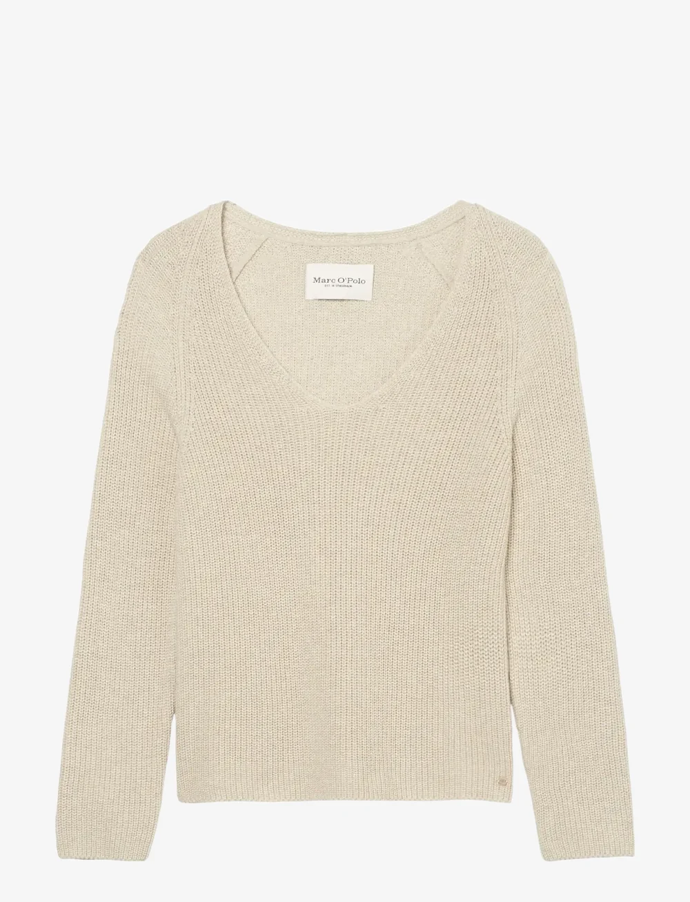 Marc O'Polo - PULLOVER LONG SLEEVE - stickade tröjor - sandy melange - 1