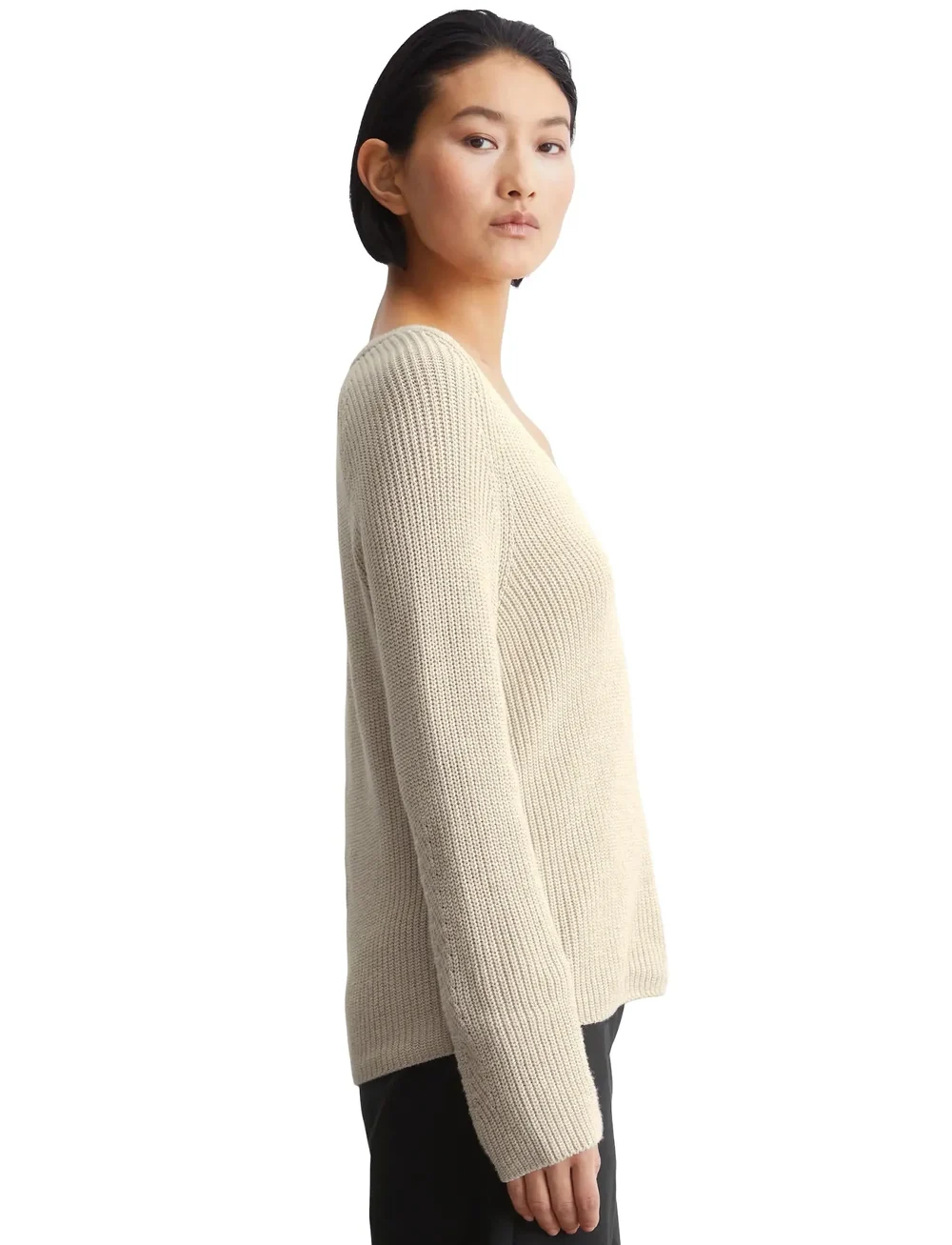 Marc O'Polo - PULLOVER LONG SLEEVE - stickade tröjor - sandy melange - 4