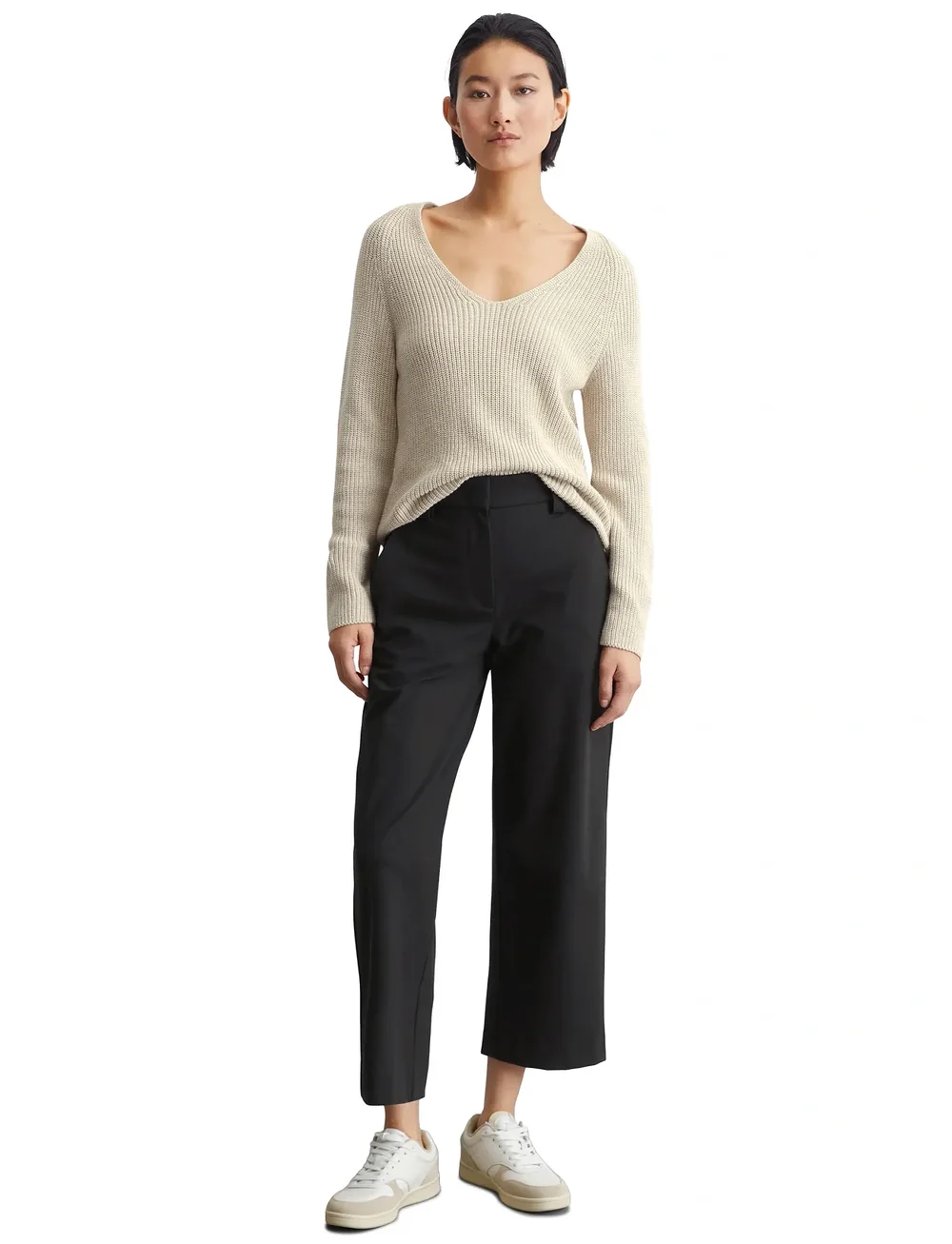 Marc O'Polo - PULLOVER LONG SLEEVE - stickade tröjor - sandy melange - 5