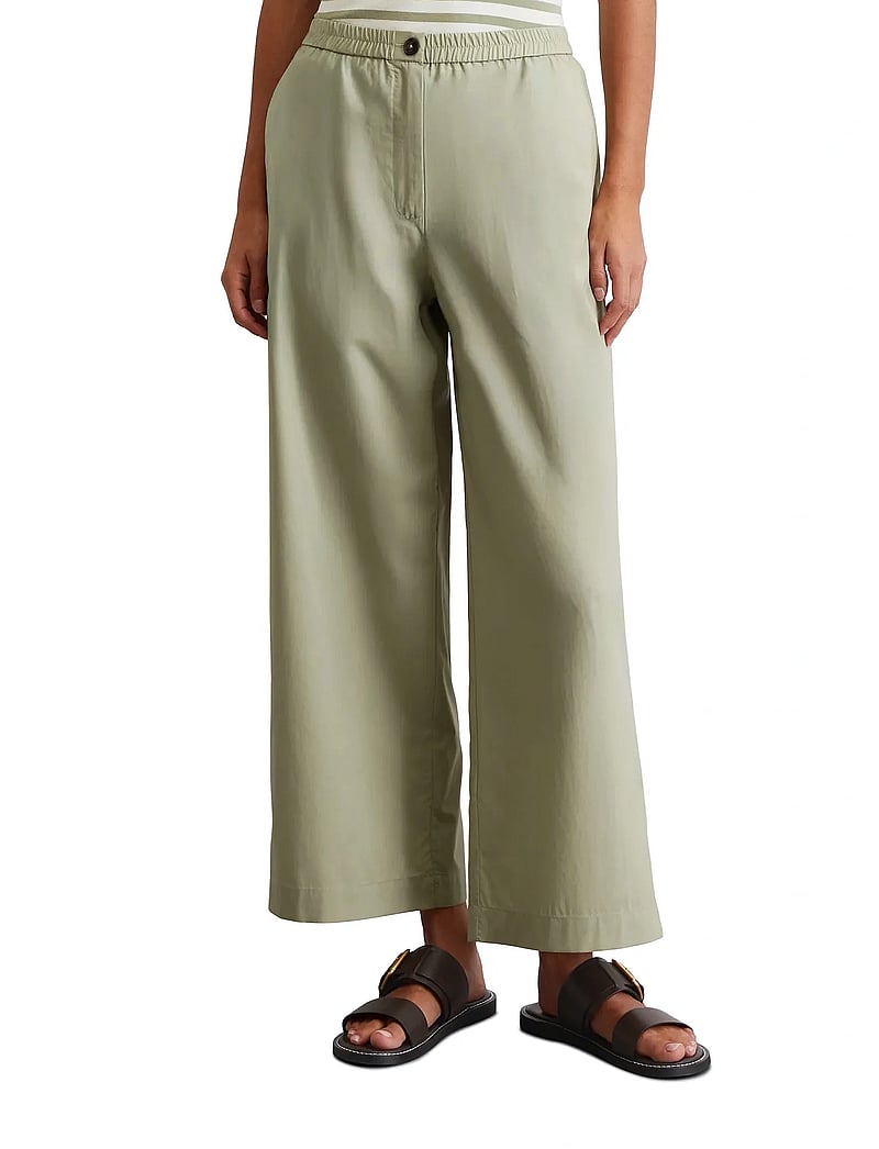 Marc O'Polo - WOVEN PANTS - laia säärega püksid - smooth sage - 0