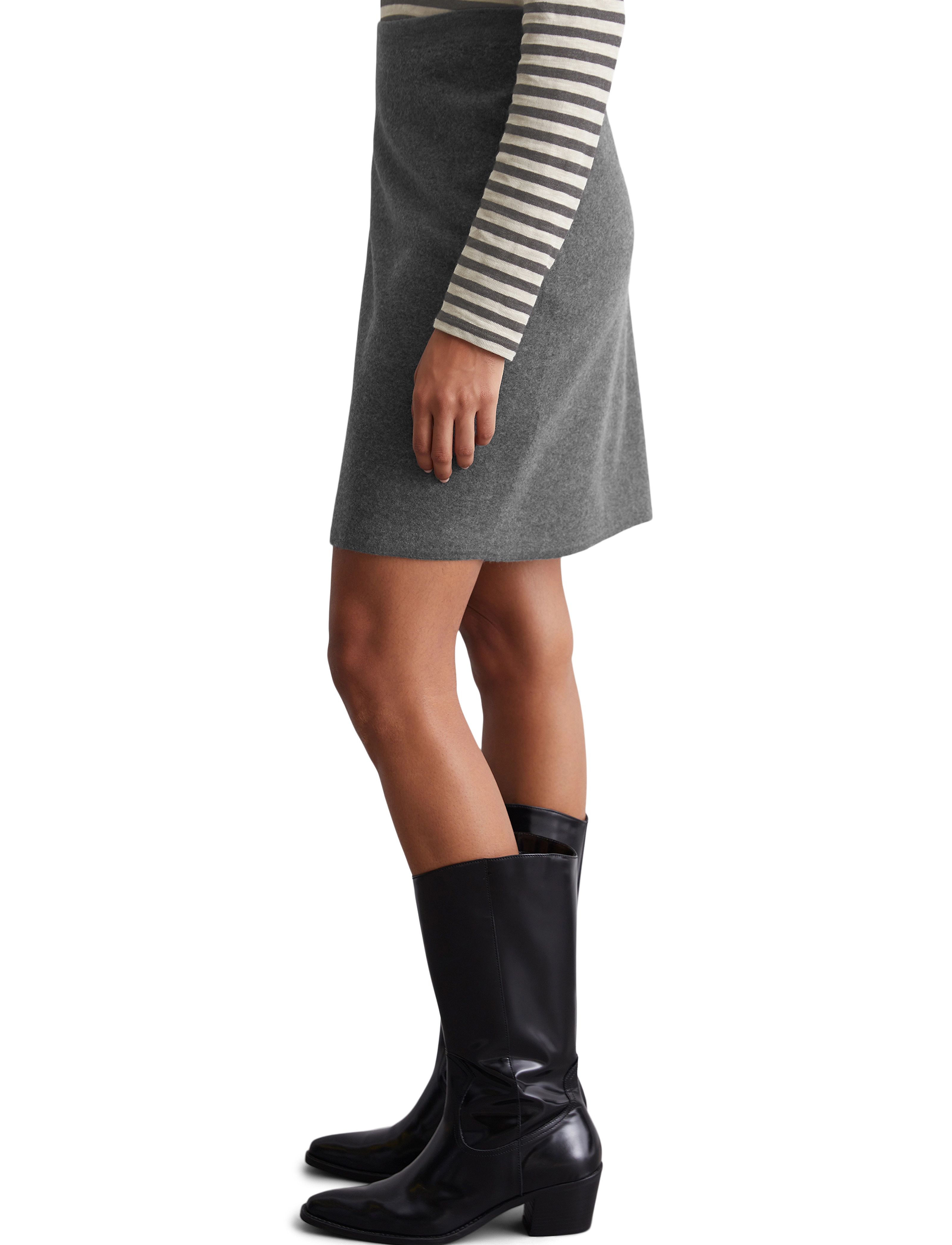 Marc O'Polo - HEAVY KNIT SKIRTS - strikkede nederdele - deep grey melange - 3