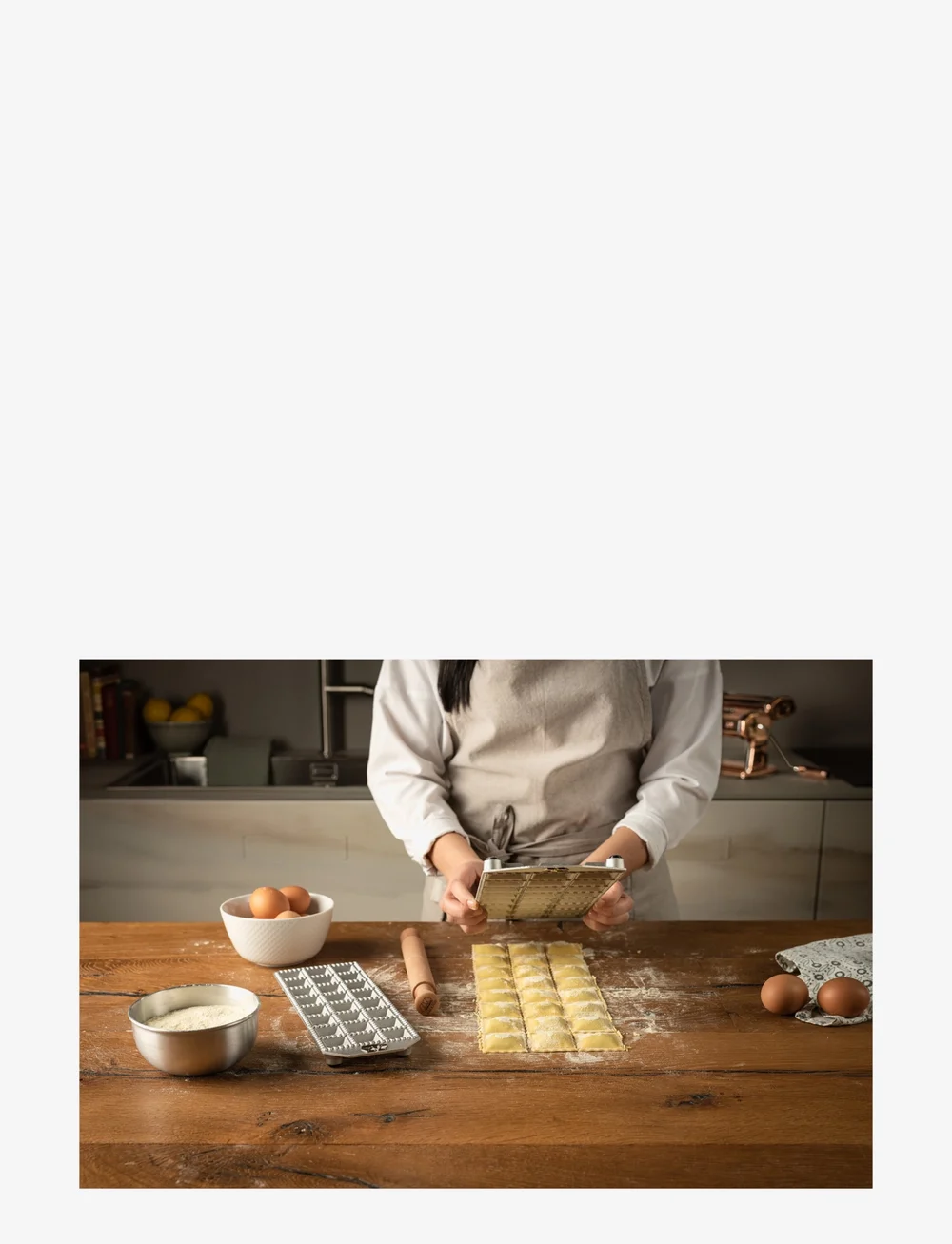 Marcato - Marcato ravioliplåt 24 stora kvadratiska ravioli - nudelmaschinen & zubehör - silver - 1