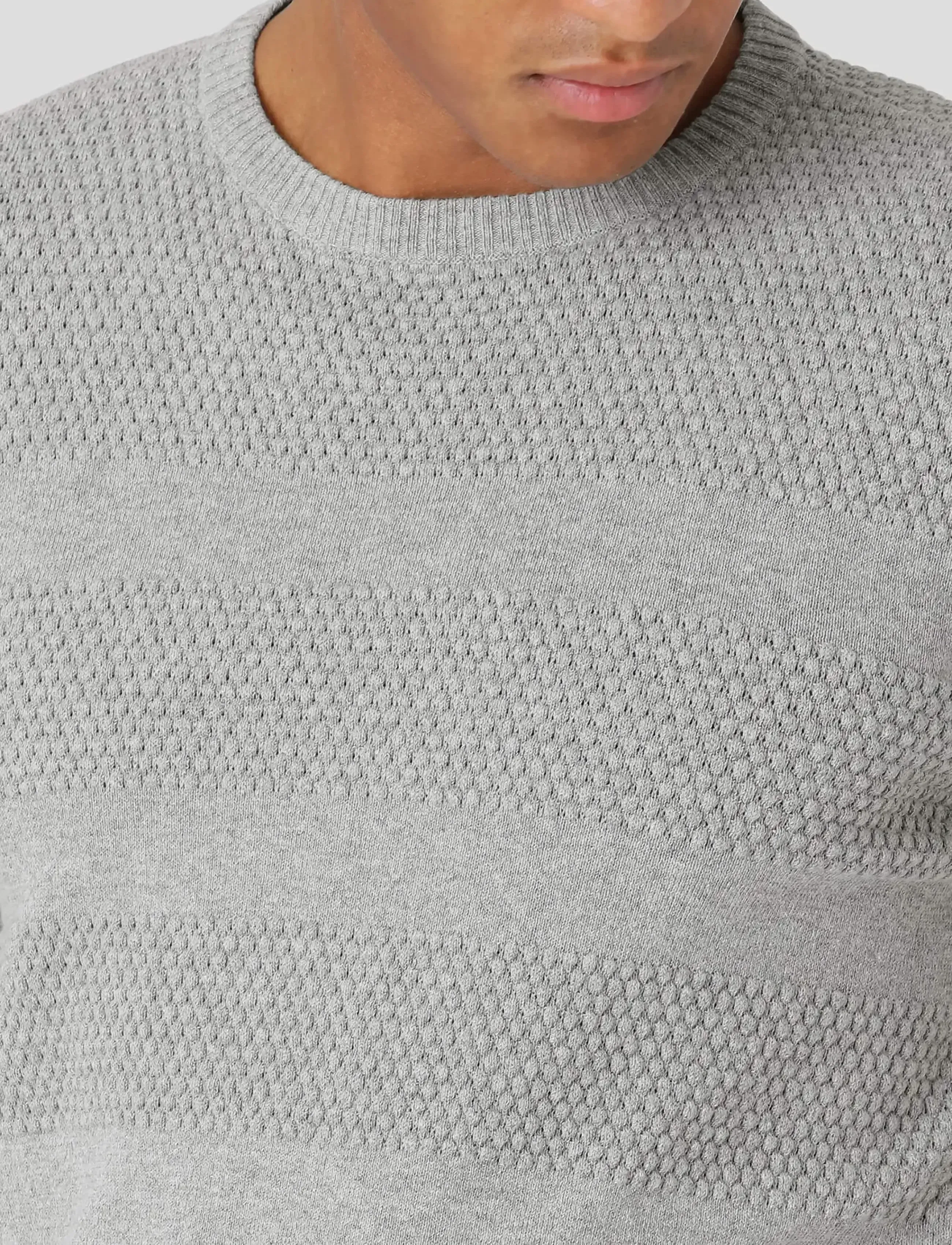 Marcus - Marcus Affleck Knit Pullover - efterårstøj - lt. grey mix - 3