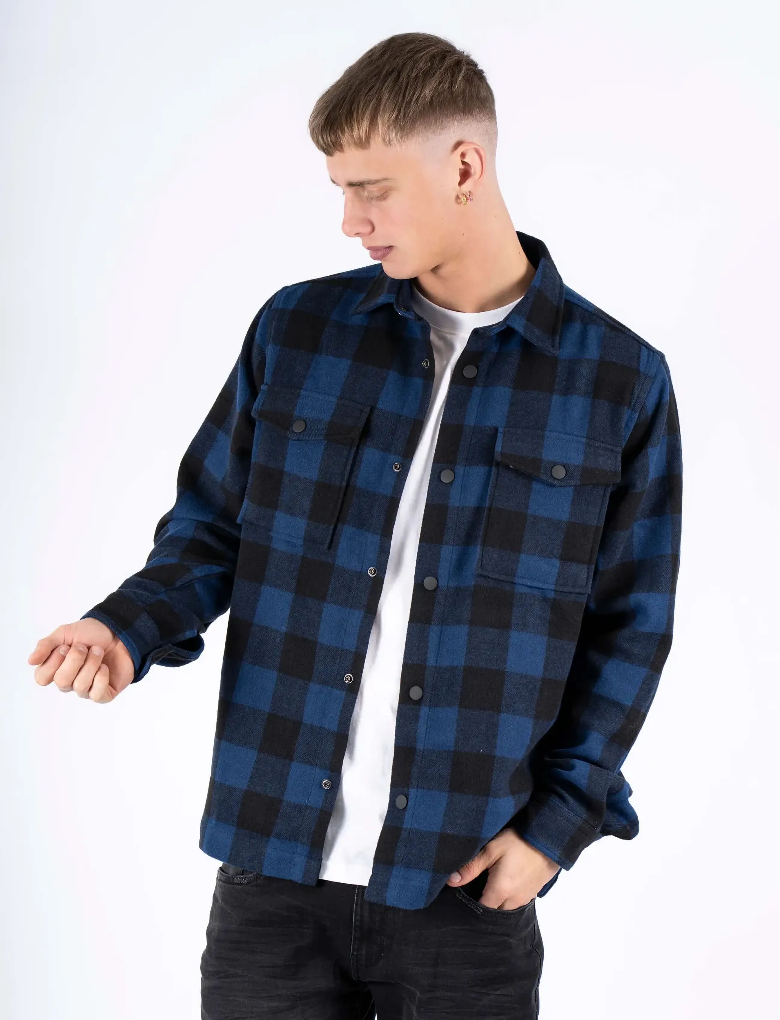 Marcus - Jai LS Overshirt - tunna jackor - indigo mood - 0