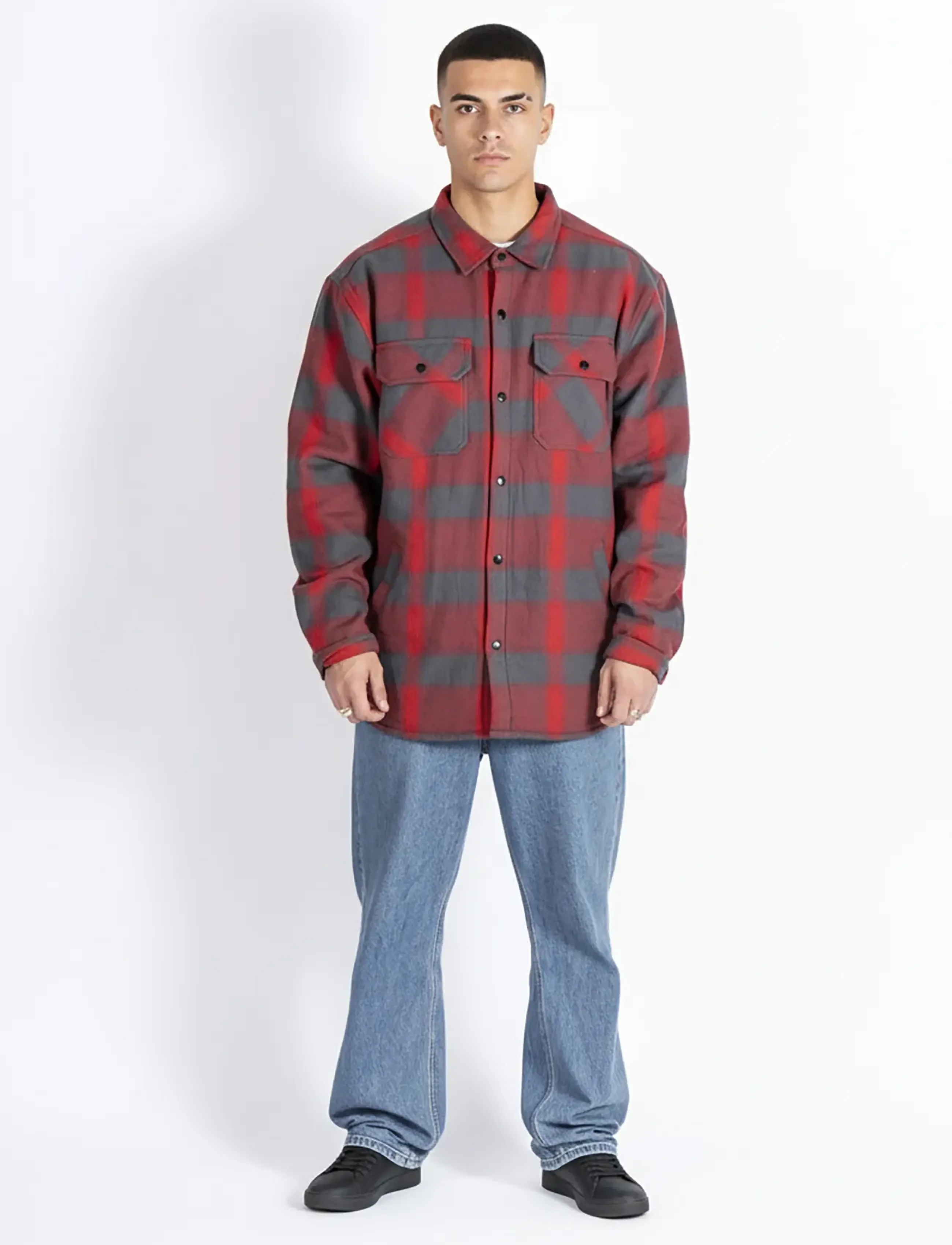 Marcus - MAchace overshirt - light jackets - deep red - 3