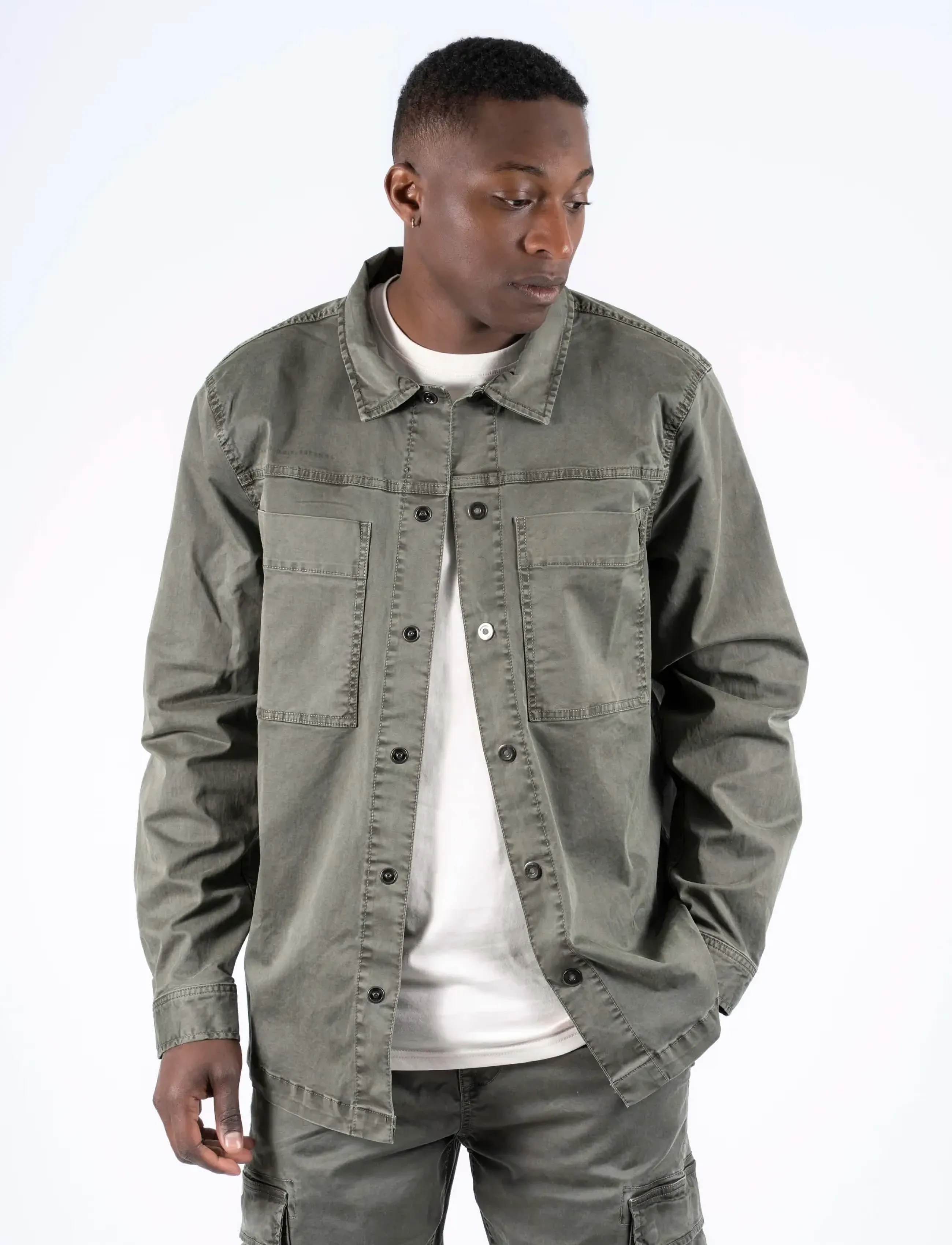 Marcus - MAzed overshirt - forest night - 0