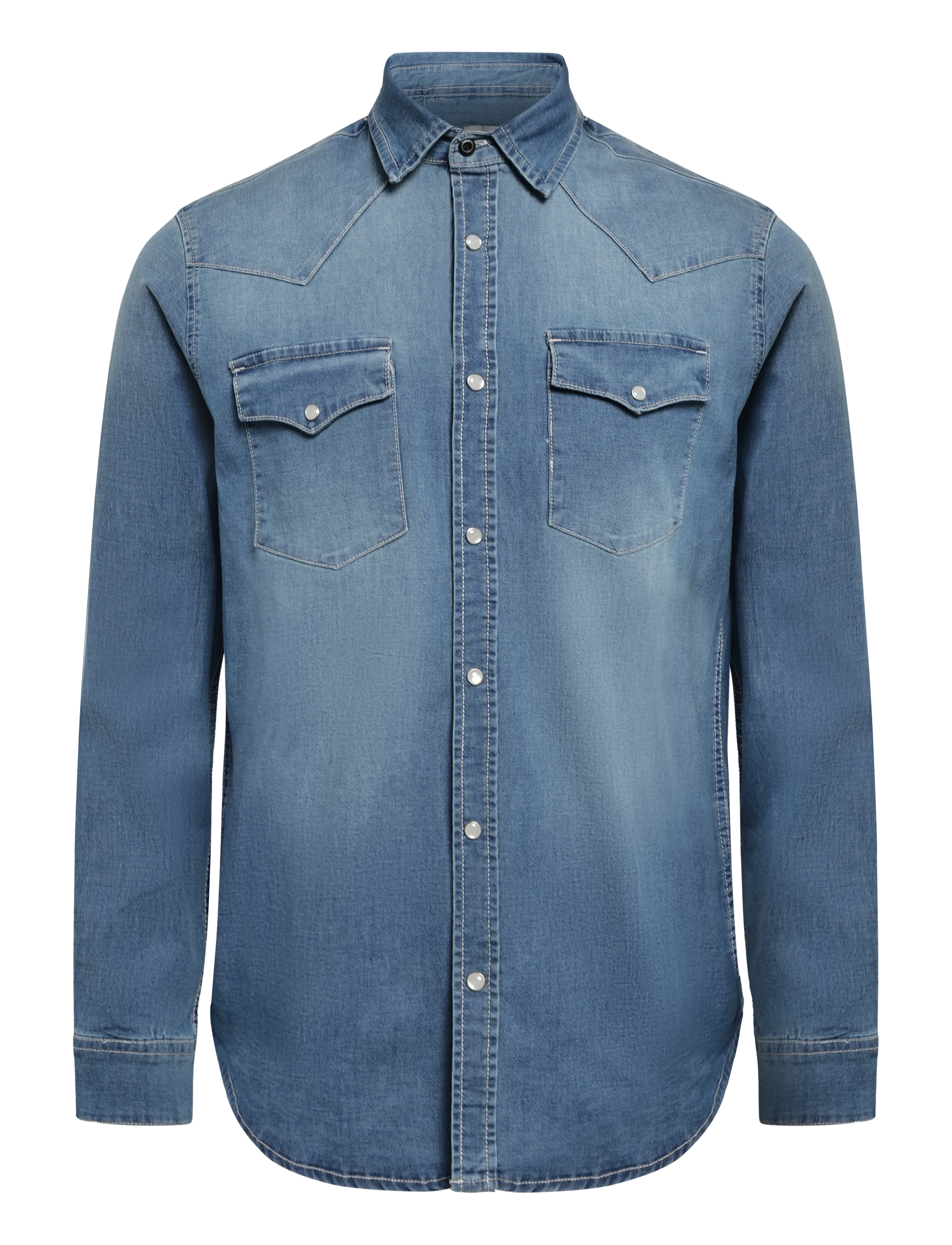 Marcus MAmojo ls shirt NOOS - Marcus - MED. BLUE WASH / blue