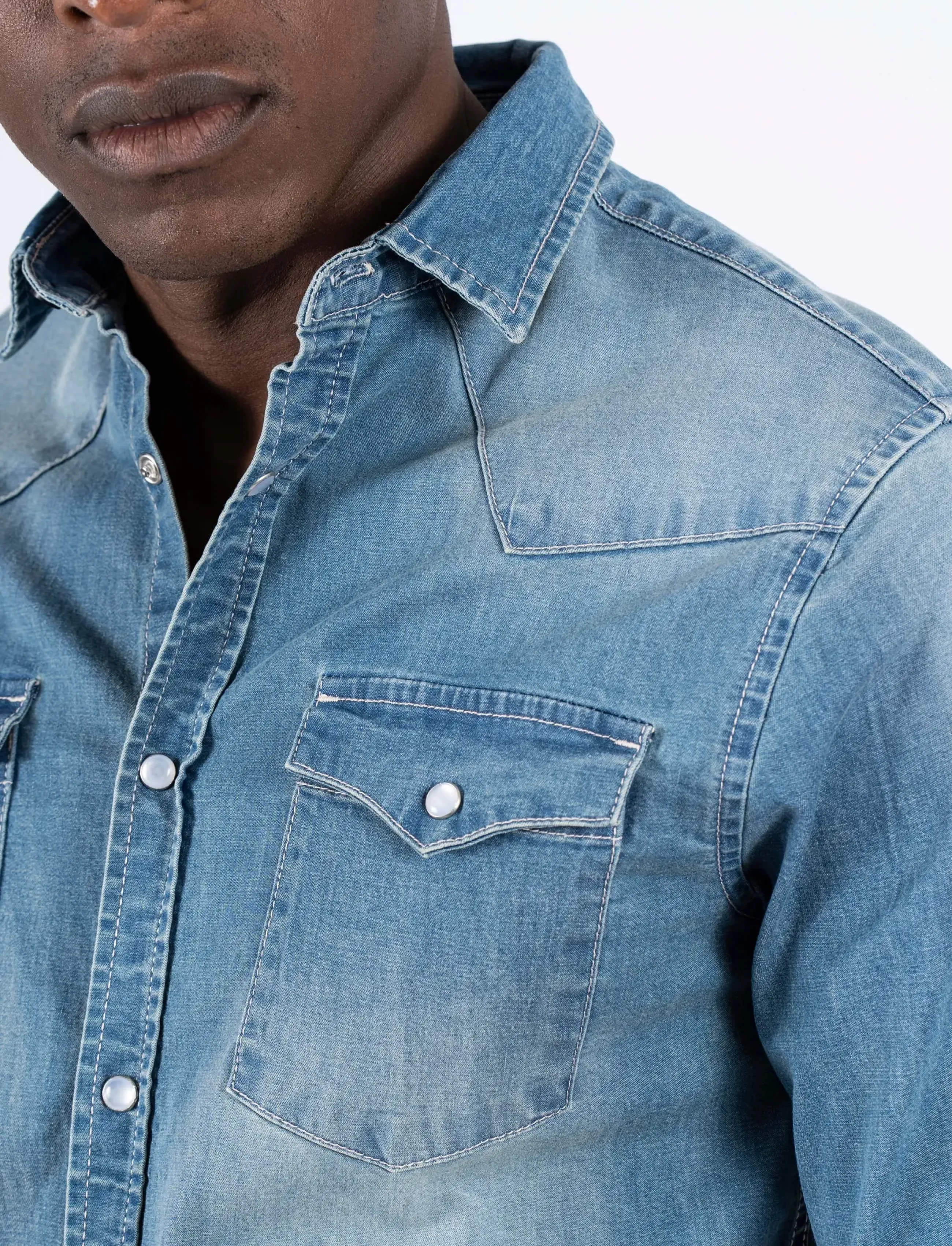 Marcus - MAmojo ls shirt NOOS - mehed - med. blue wash - 5