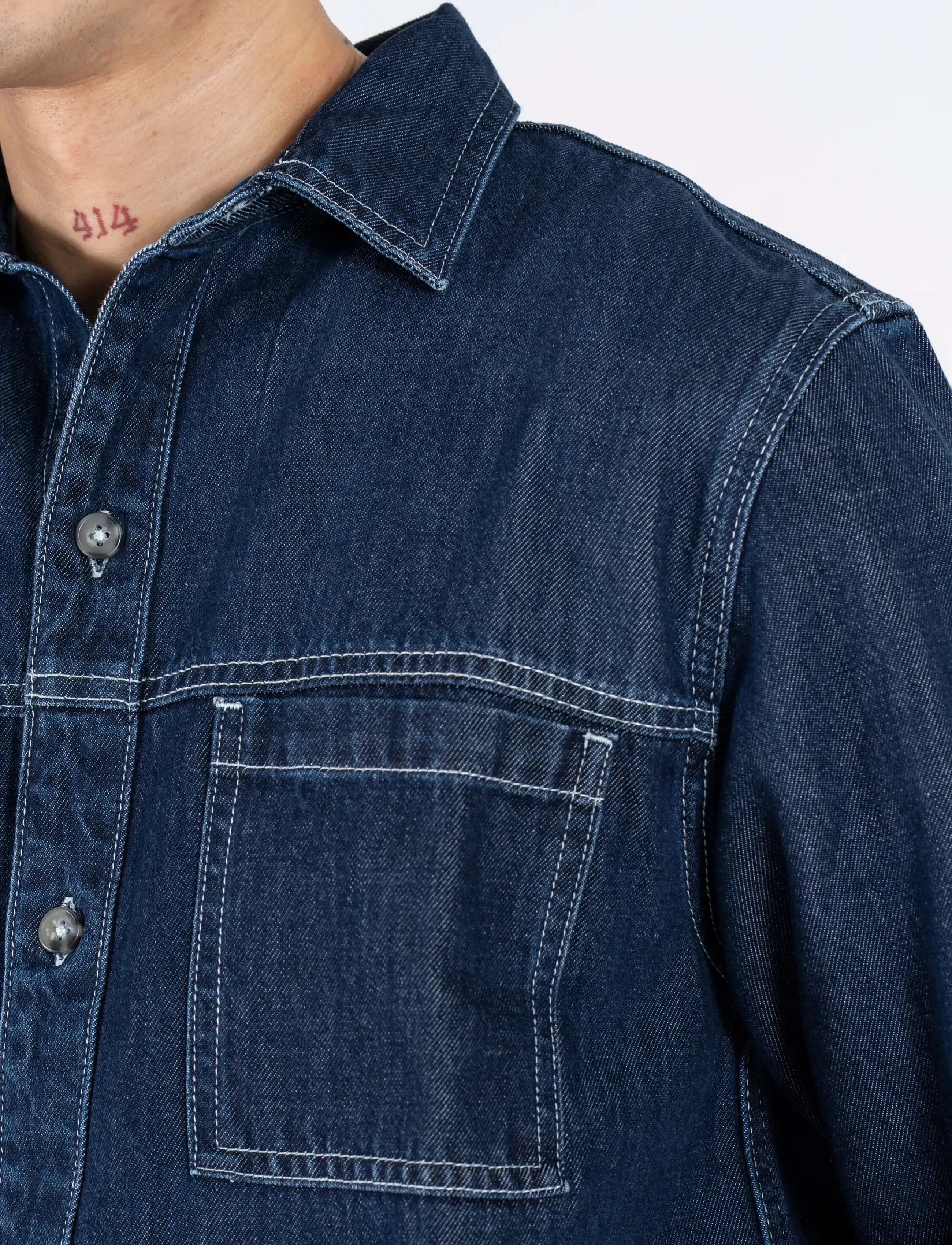 Marcus - MAstuart 2051 overshirt - sügisesed riided - blue night wash - 5