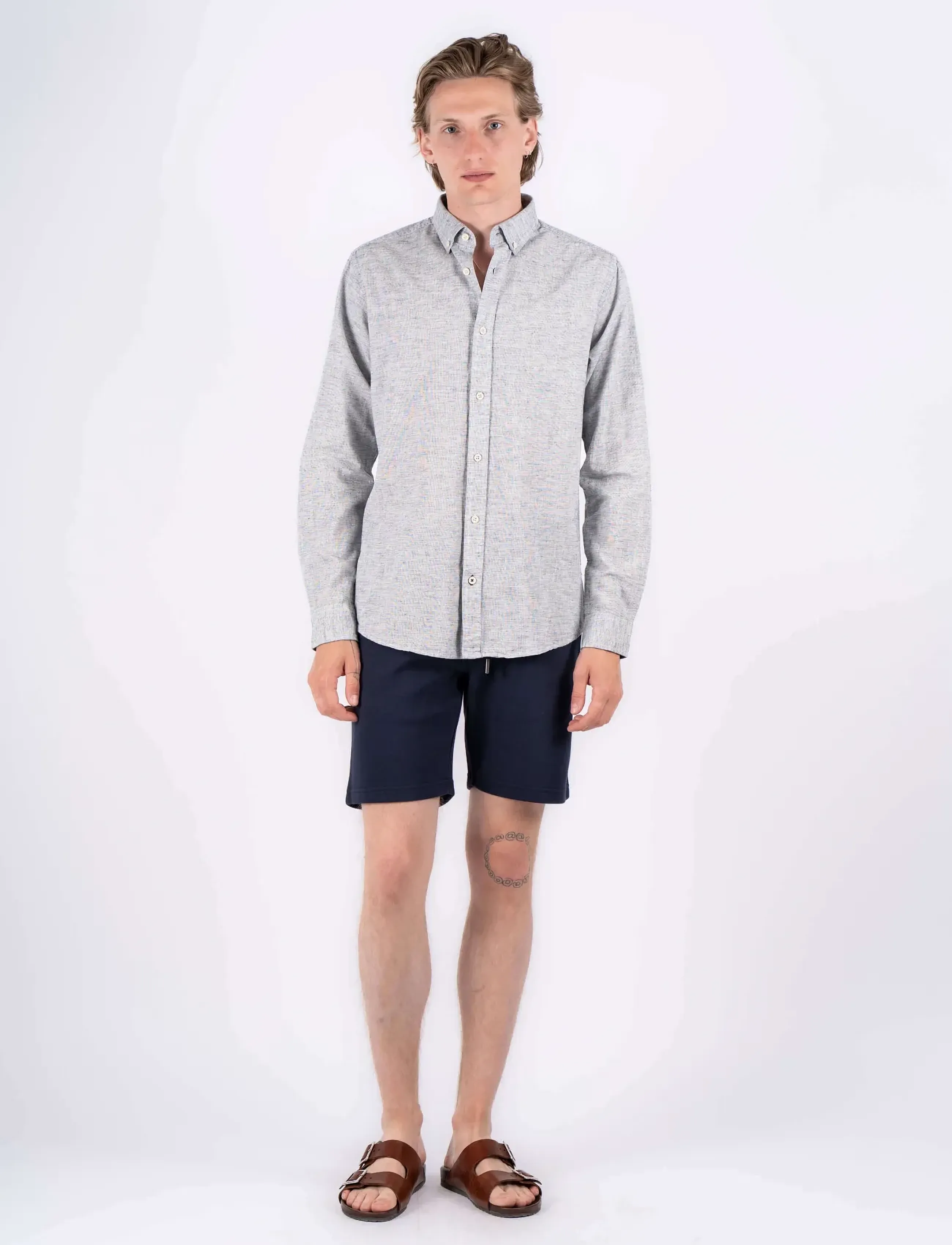 Marcus - MAalfie ls shirt - madalaimad hinnad - dark sapphire - 3