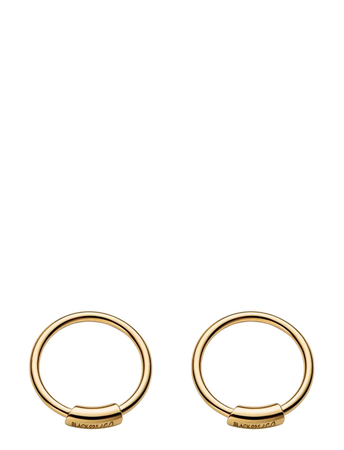 Maria Black Basic Hoop (Pair), 8 MM, Earrings, Gold - Hoops, Frauen