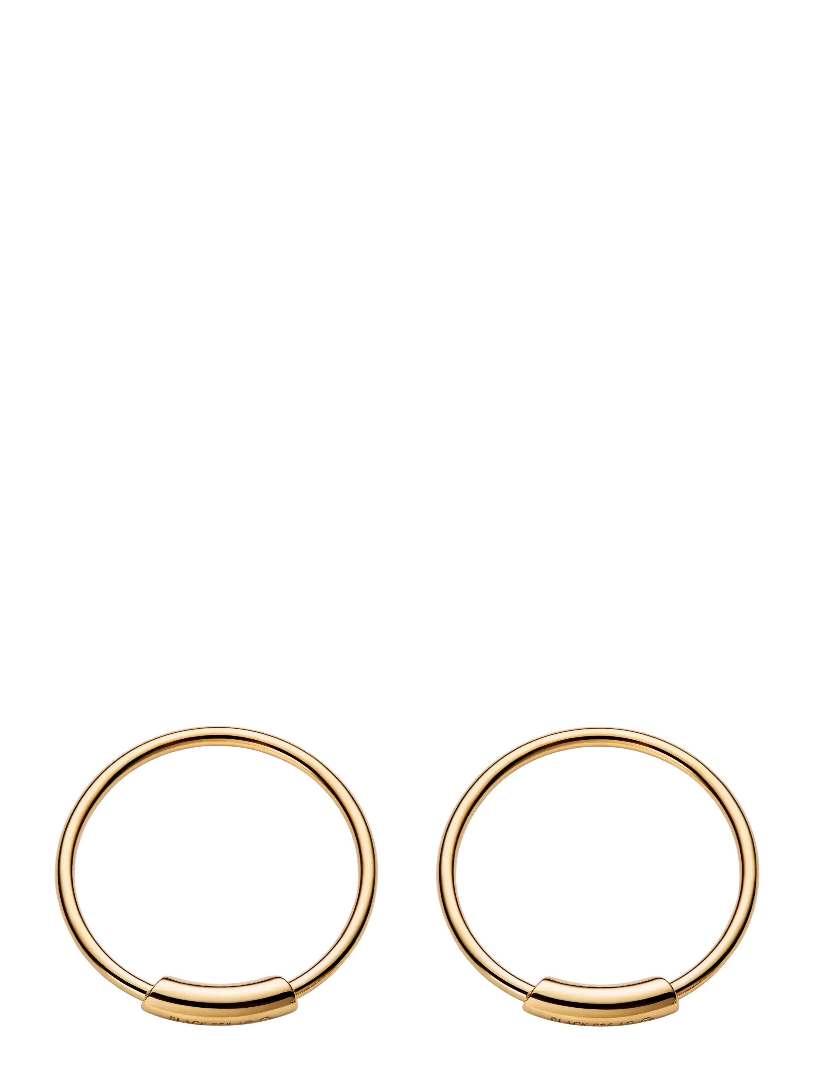 Maria Black Basic Hoop (Pair) - Accessoarer - GOLD / gold