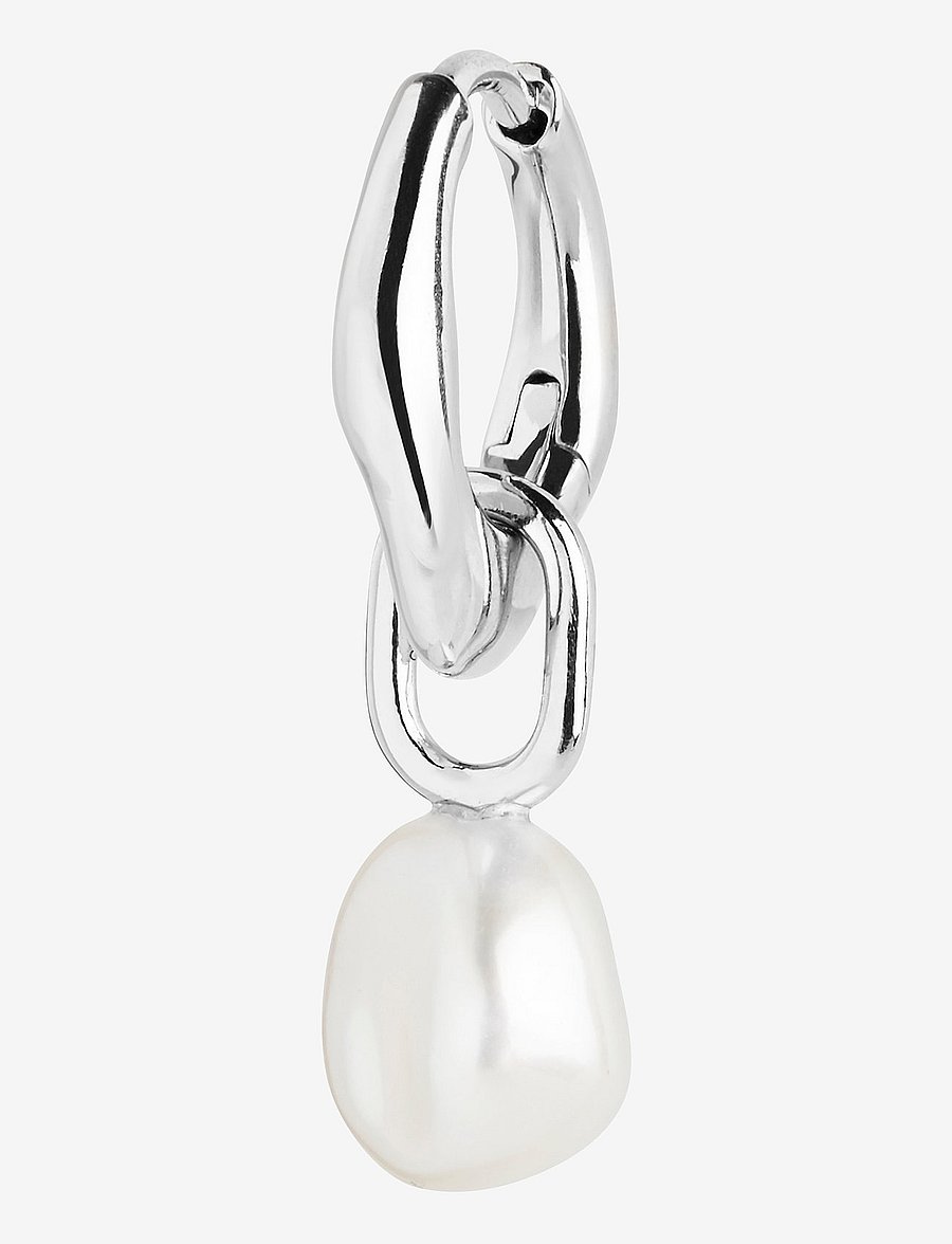 Maria Black - Vento Huggie - pärlitega kõrvarõngad - silver - 0