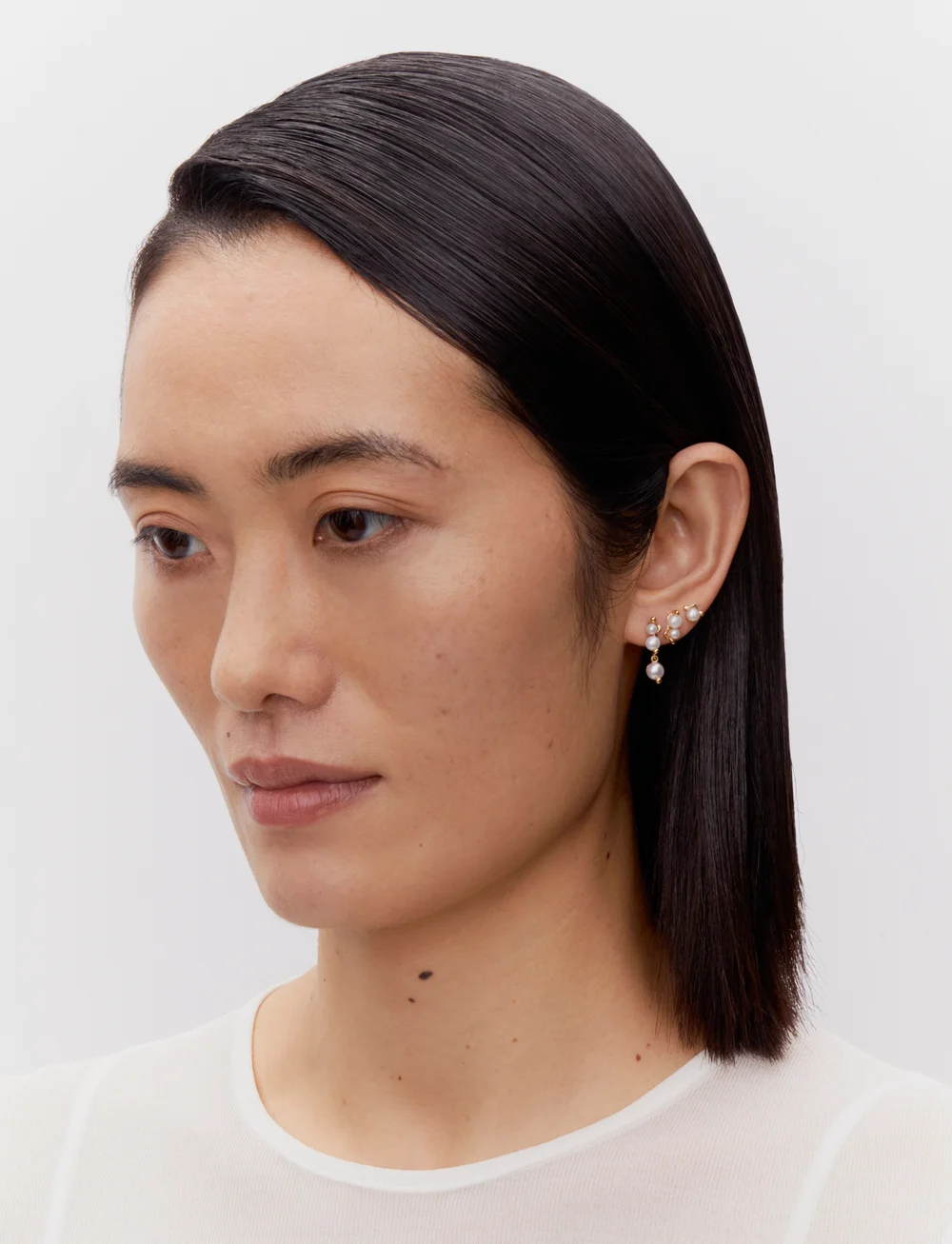 Maria Black - Shibuya Ni Stud - pärlörhängen - gold - 4