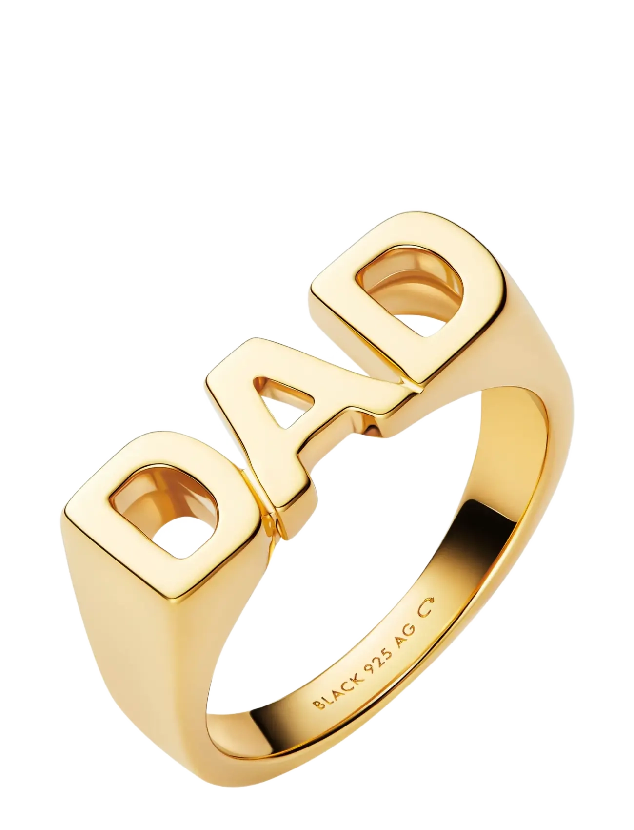 MARIA Schwarz Dad Ring Gold - 56 - Damen