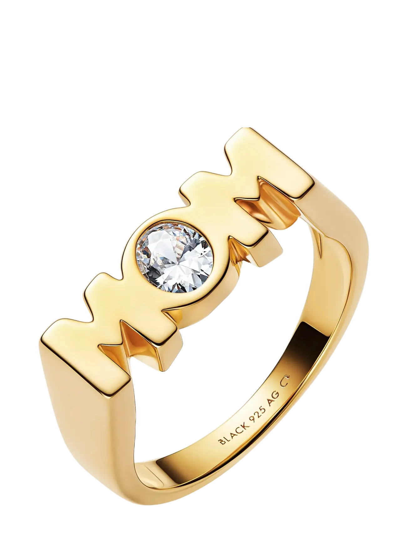 MARIA Schwarz Mom Royal Ring Gold - 56 - Damen
