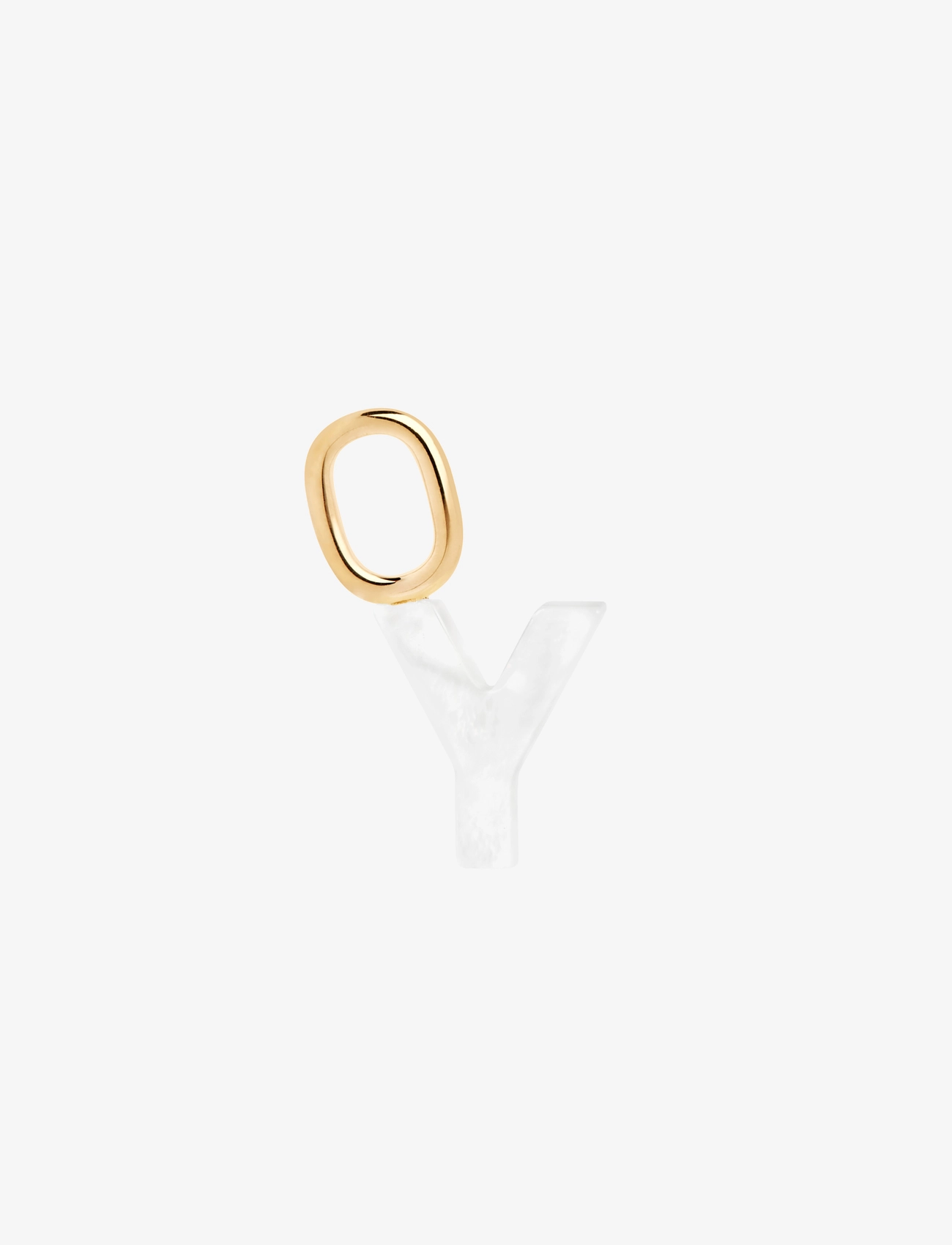 MARIA Schwarz Lucid Letter Charm Gold - One Size - Damen
