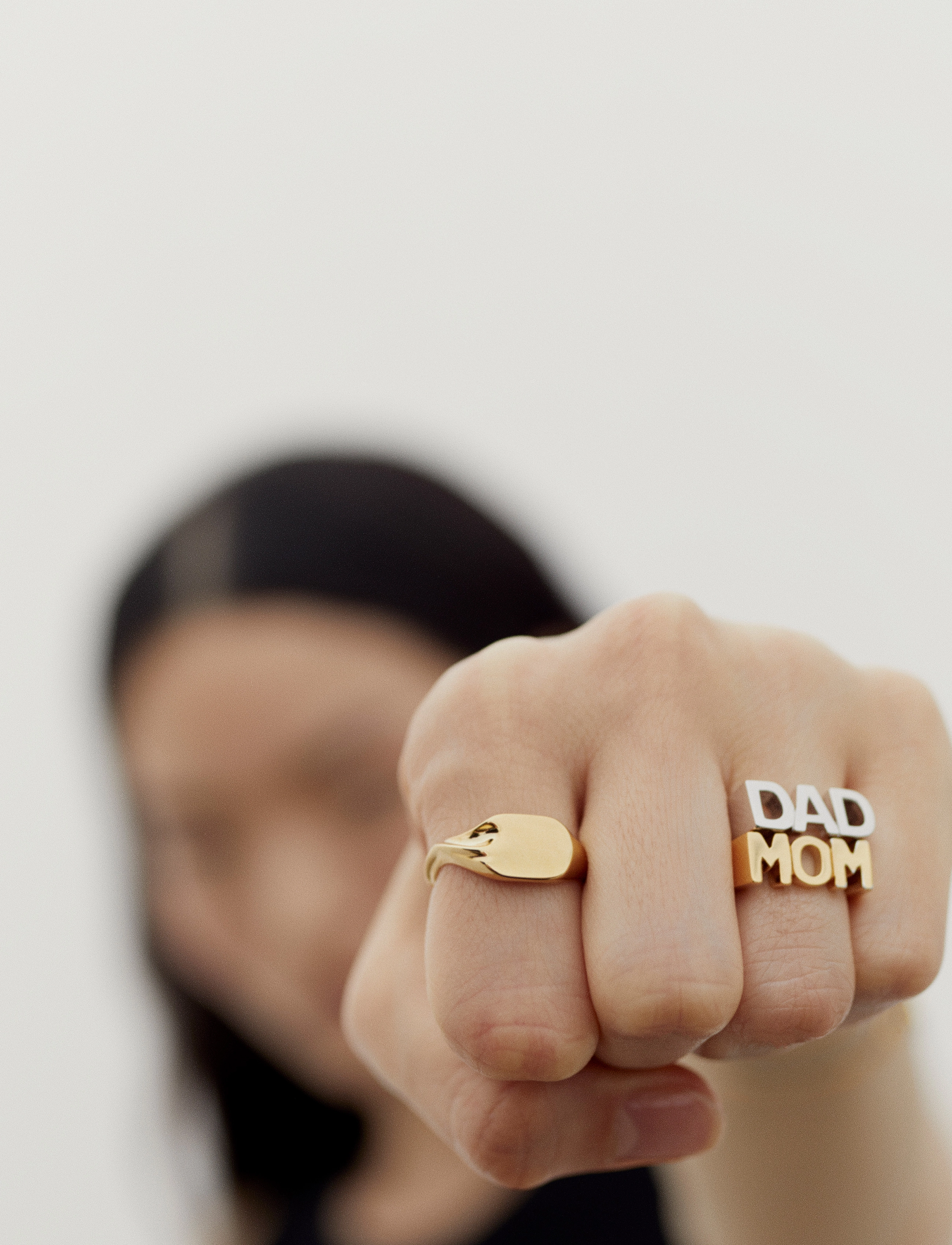 Maria Schwarz Mom Ring, Damen, Mama Ring, Gold, Gr.56