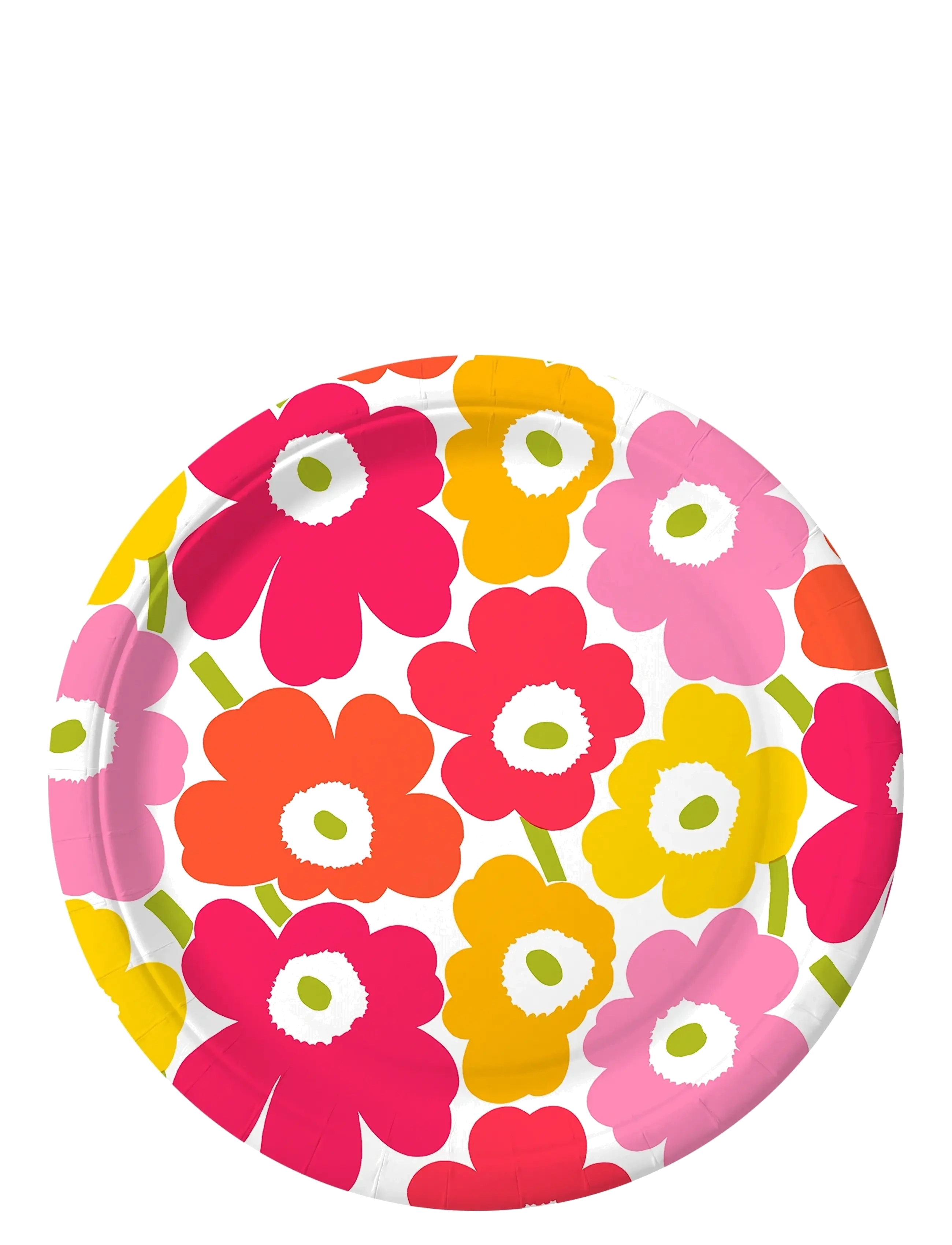 Marimekko by Havi Marimekko Mini Unikko Paper plate - Marimekko by Havi - YELLOW / pink/rose