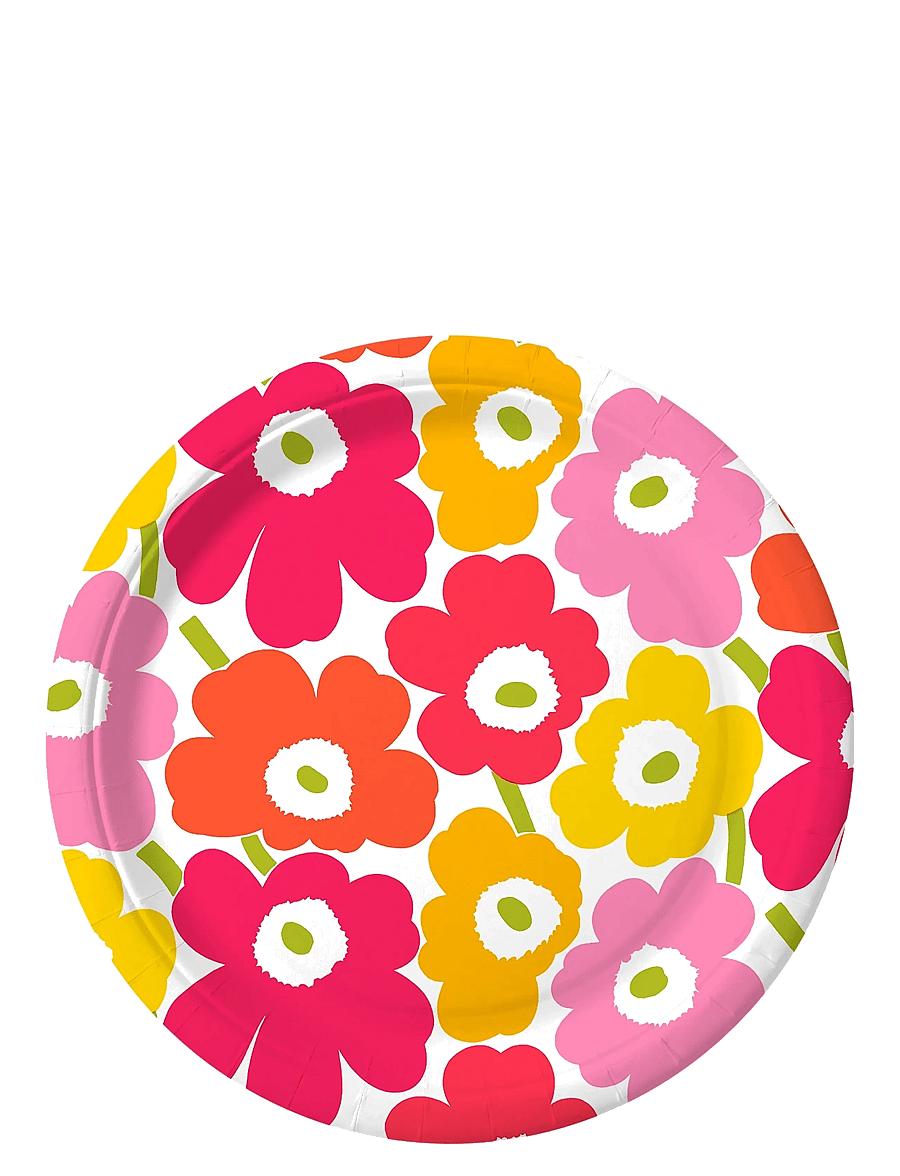 Marimekko by Havi - Marimekko Mini Unikko Paper plate - iškylos reikmenys - yellow - 0