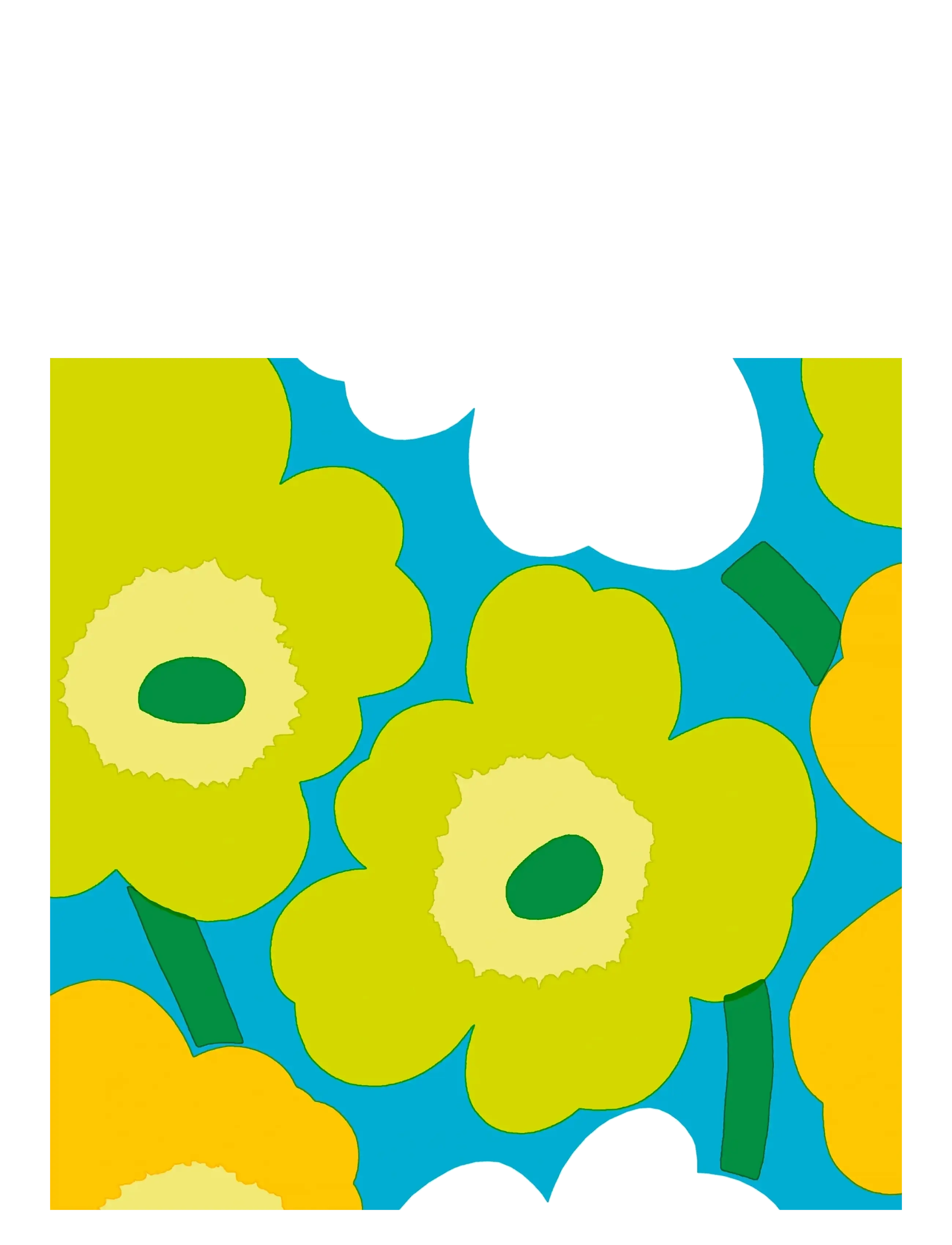 Marimekko by Havi Marimekko Napkin Unikko, Paper Serviet, Blå, Str: 24X24CM
