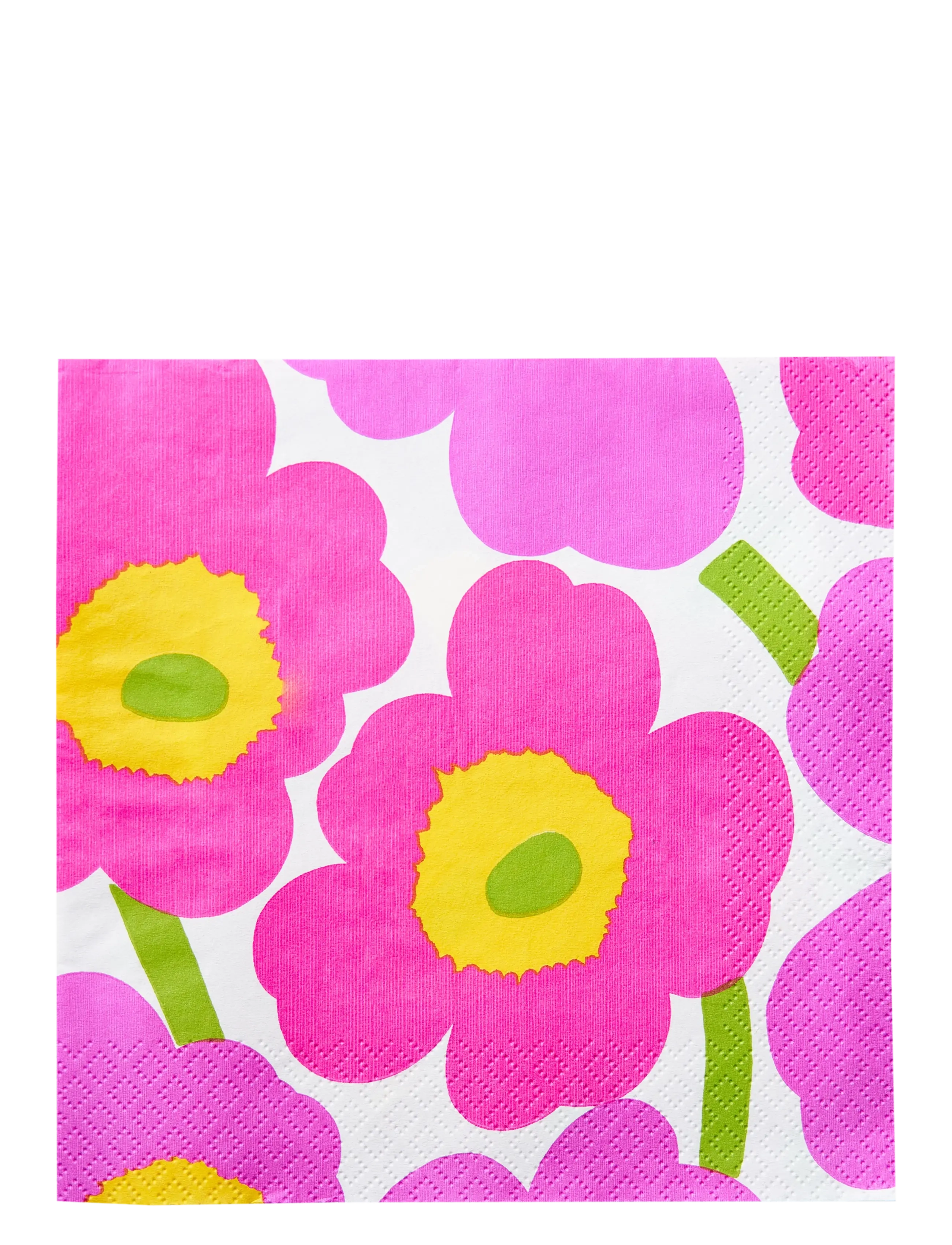 Marimekko by Havi Marimekko Napkin Unikko, Paper Serviet, Pink, Str: 24X24CM