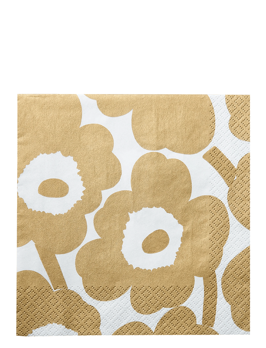 Marimekko by Havi - Marimekko napkin Unikko gold - papierservietten - gold - 0