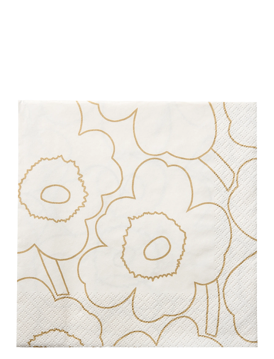 Marimekko by Havi - Marimekko napkin Piirto Unikko cream - pabersalvrätikud - cream - 0